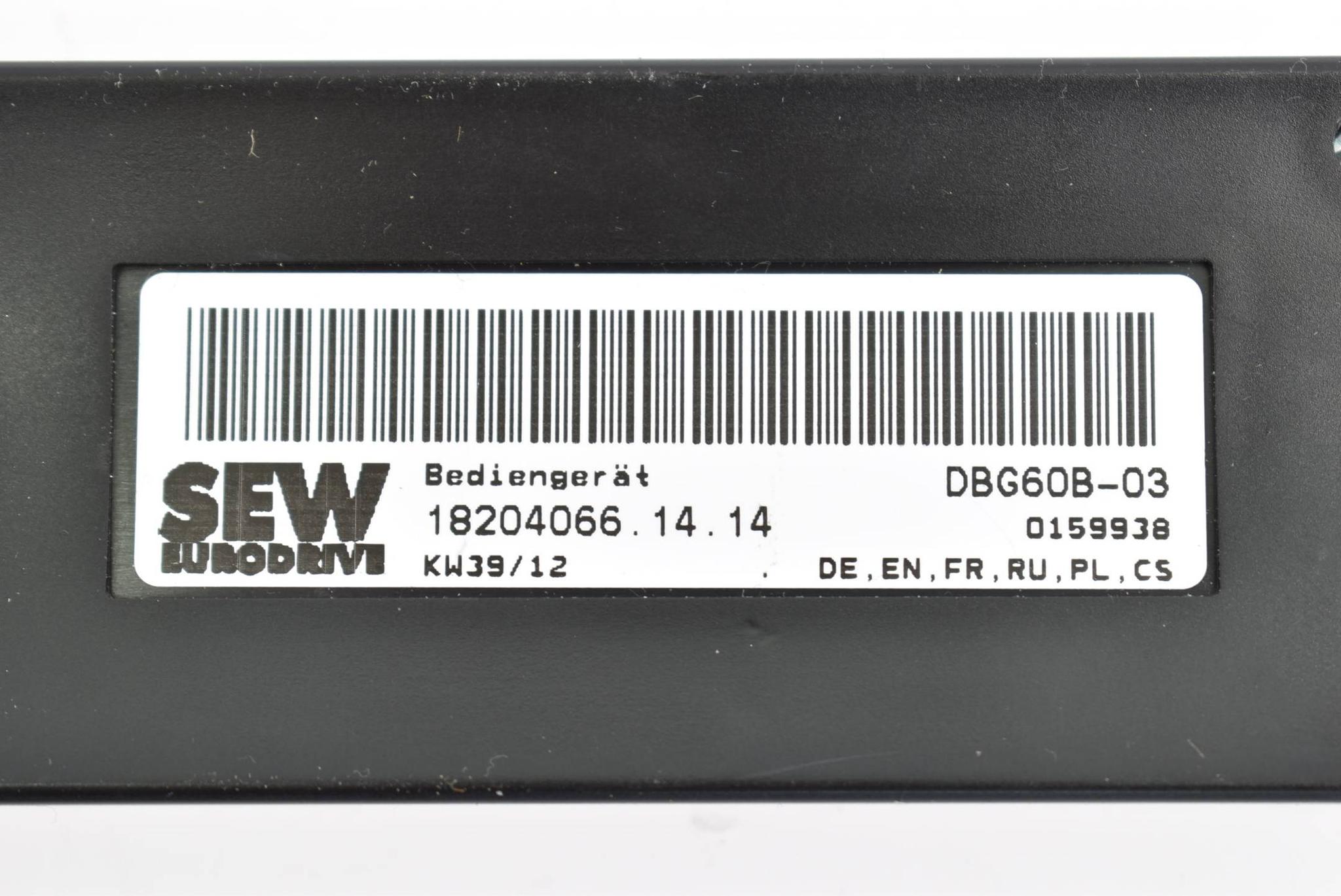 Produktfoto 1 von SEW eurodrive Bediengerät DBG60B-03