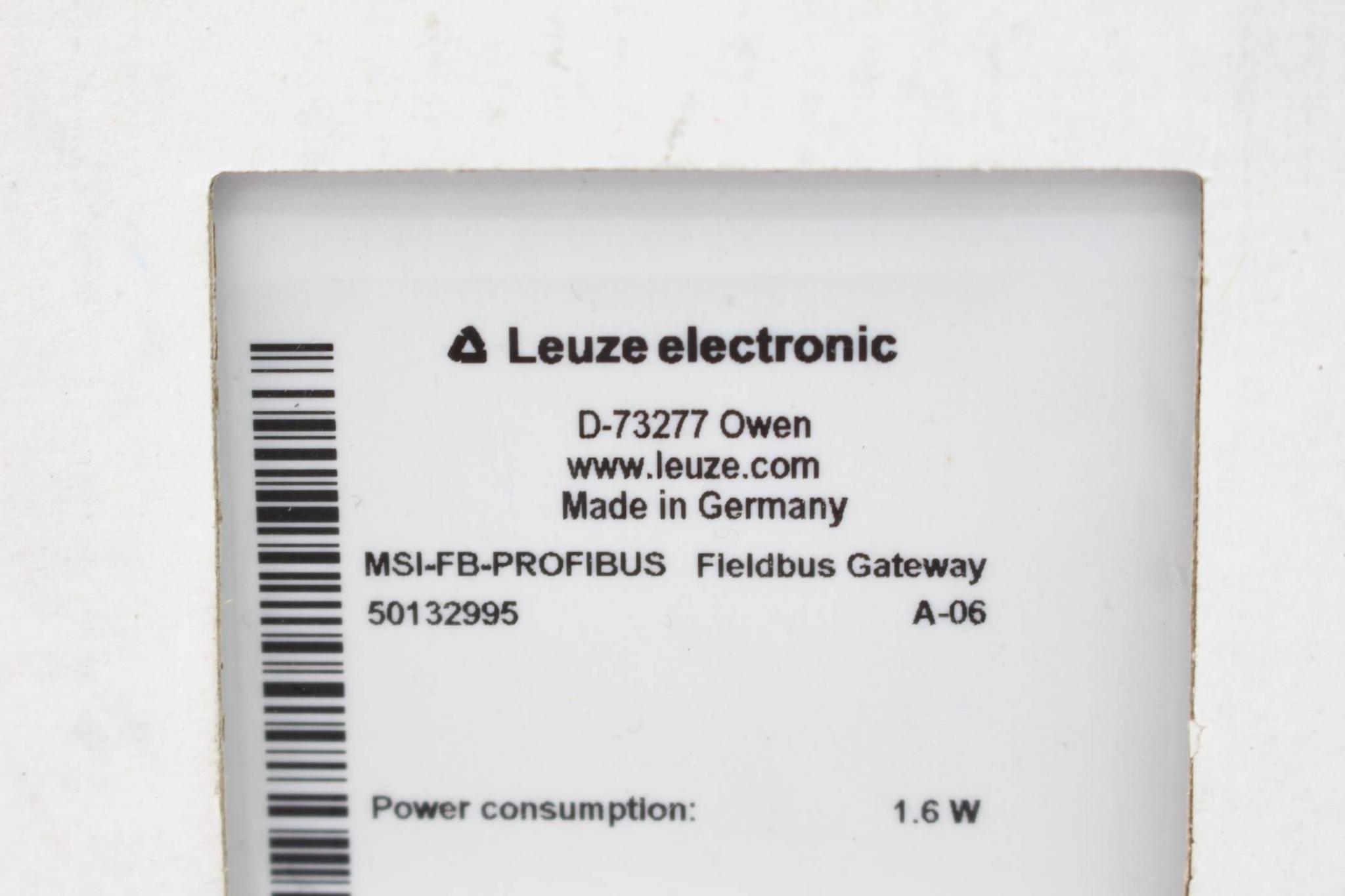 Produktfoto 1 von Leuze MSI-FB-PROFIBUS Fieldbus Gateway 50132995