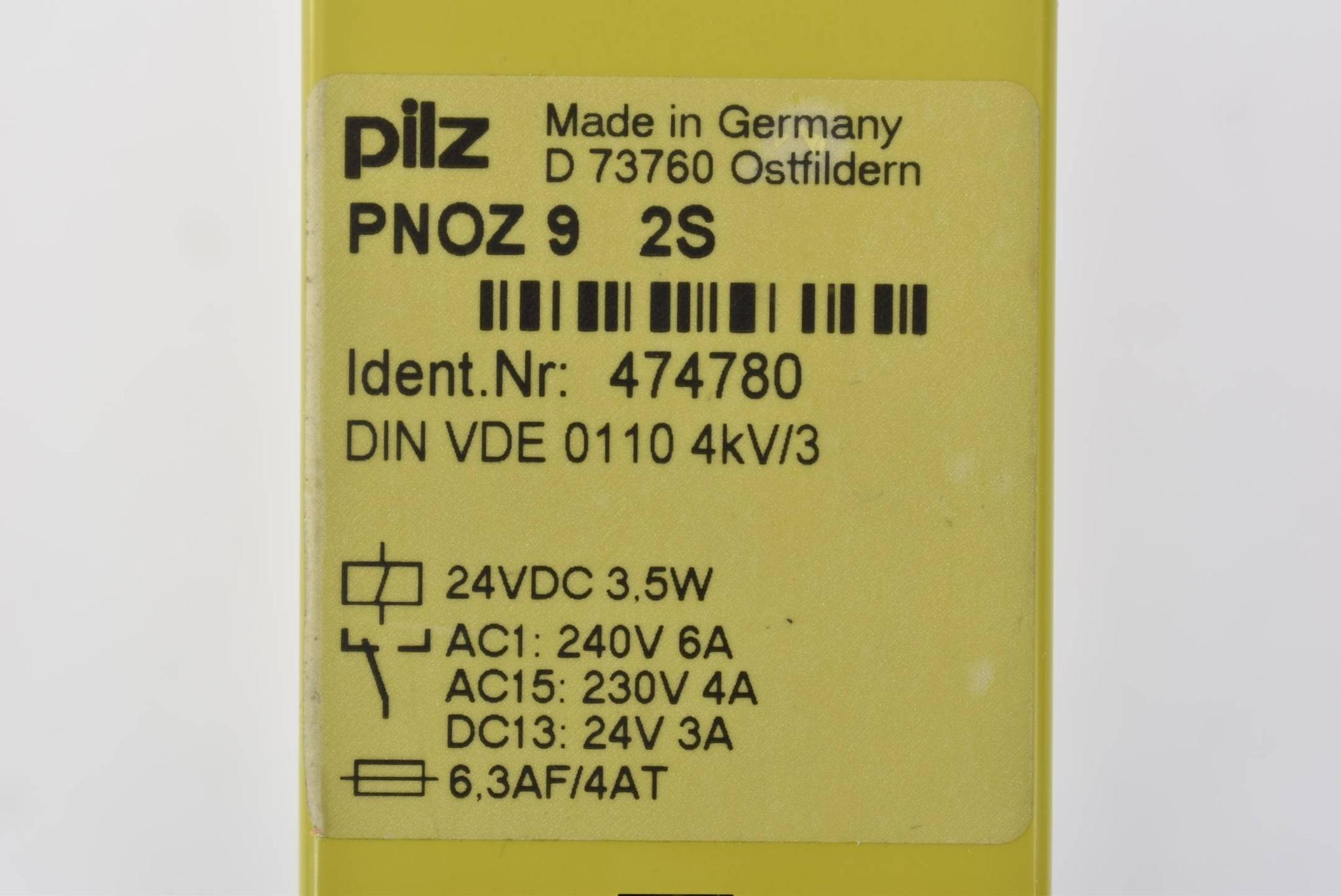 Produktfoto 2 von Pilz Sicherheitsrelais 24VDC 3,5W PNOZ 9 2S ( 474780 )