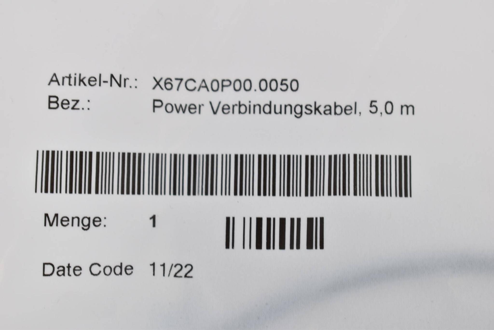 B&R automation Power Verbindungskabel 5m X67CA0P00.0050