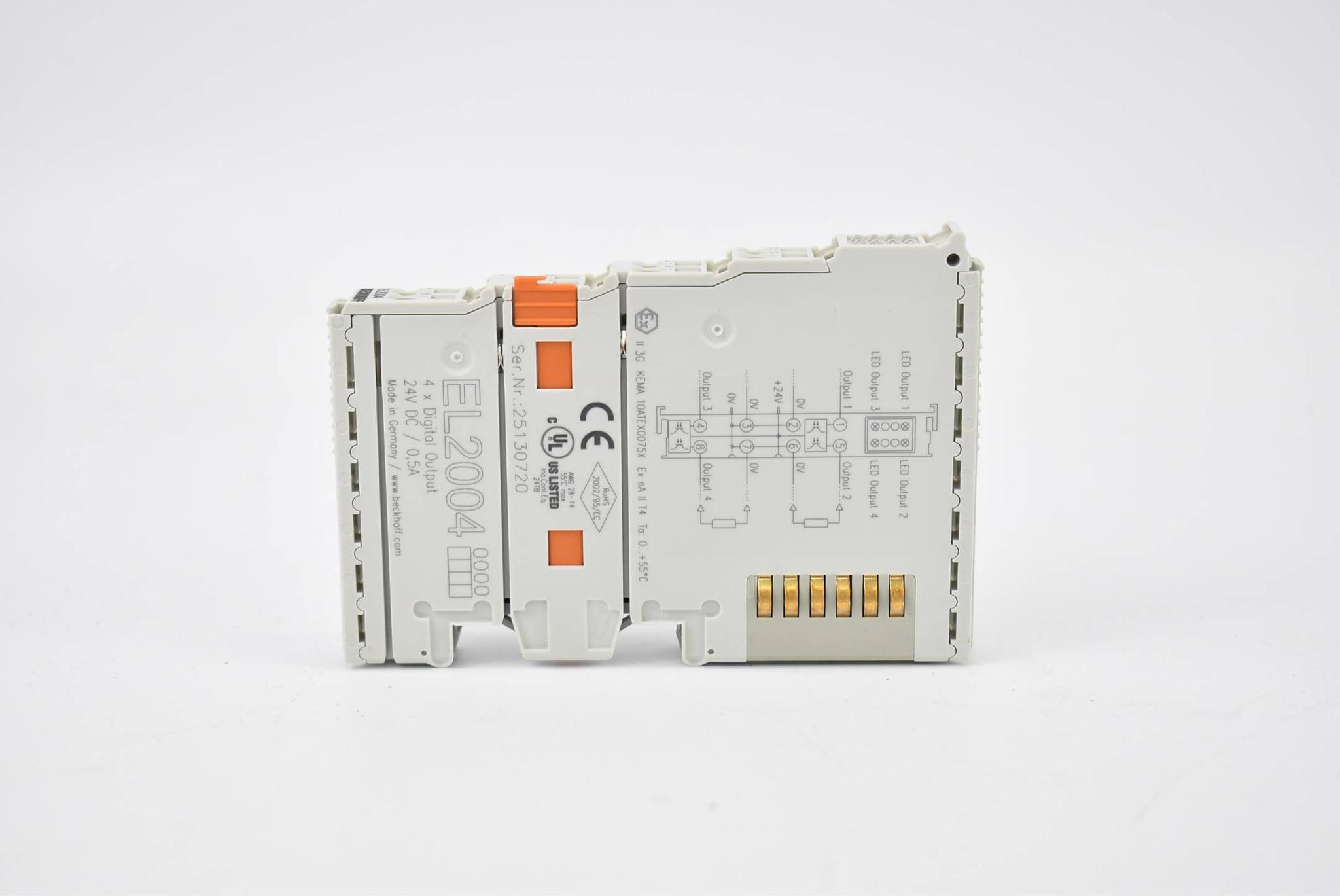 Beckhoff EtherCAT-Klemme 4-Kanal-Digital-Ausgang 24VDC 0,5A EL2004 ( EL 2004 )