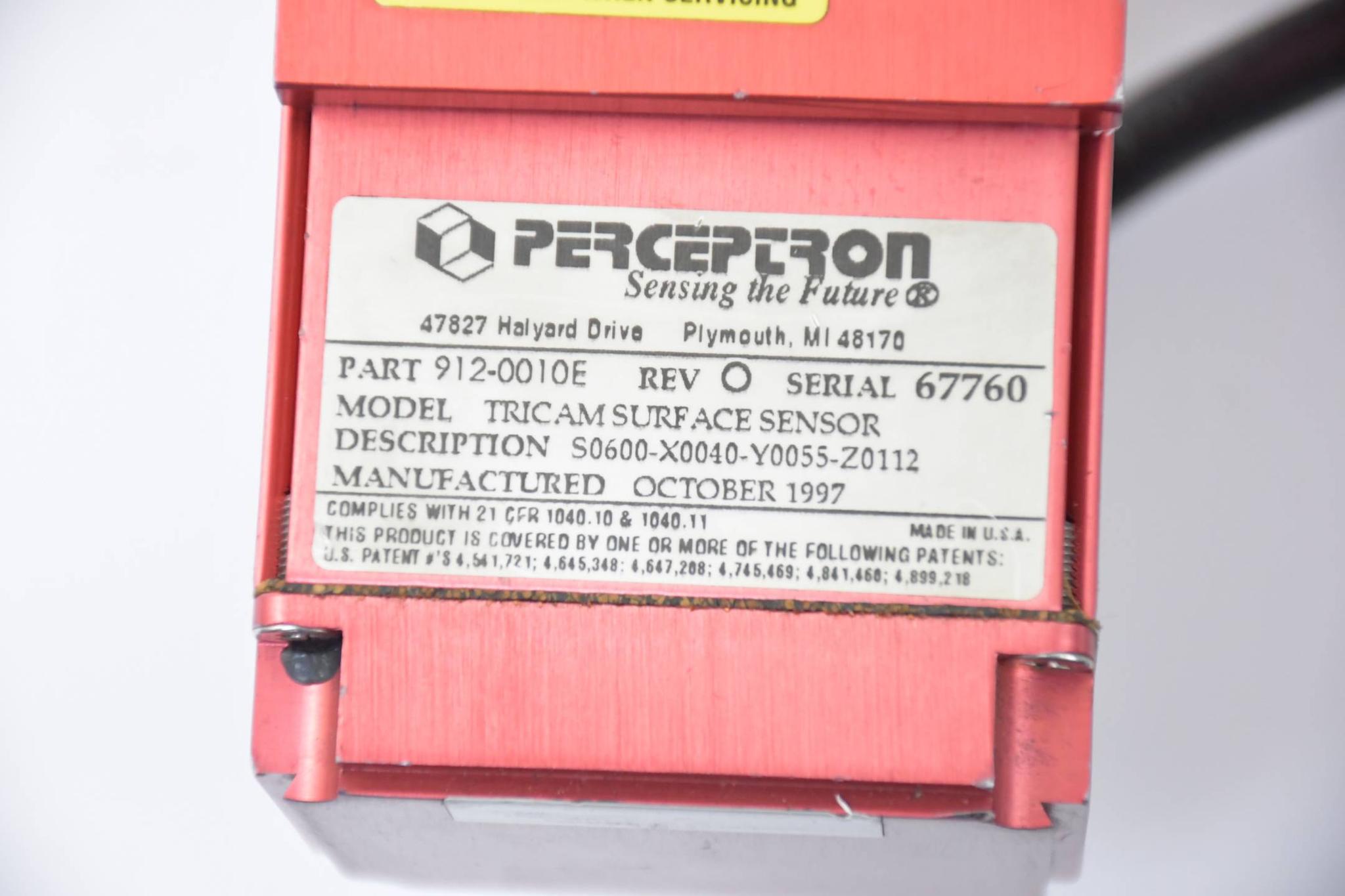 Produktfoto 2 von Perceptron Tricam Oberflächensensor 912-0010E ( S0600-X0040-Y0055-Z0112 )