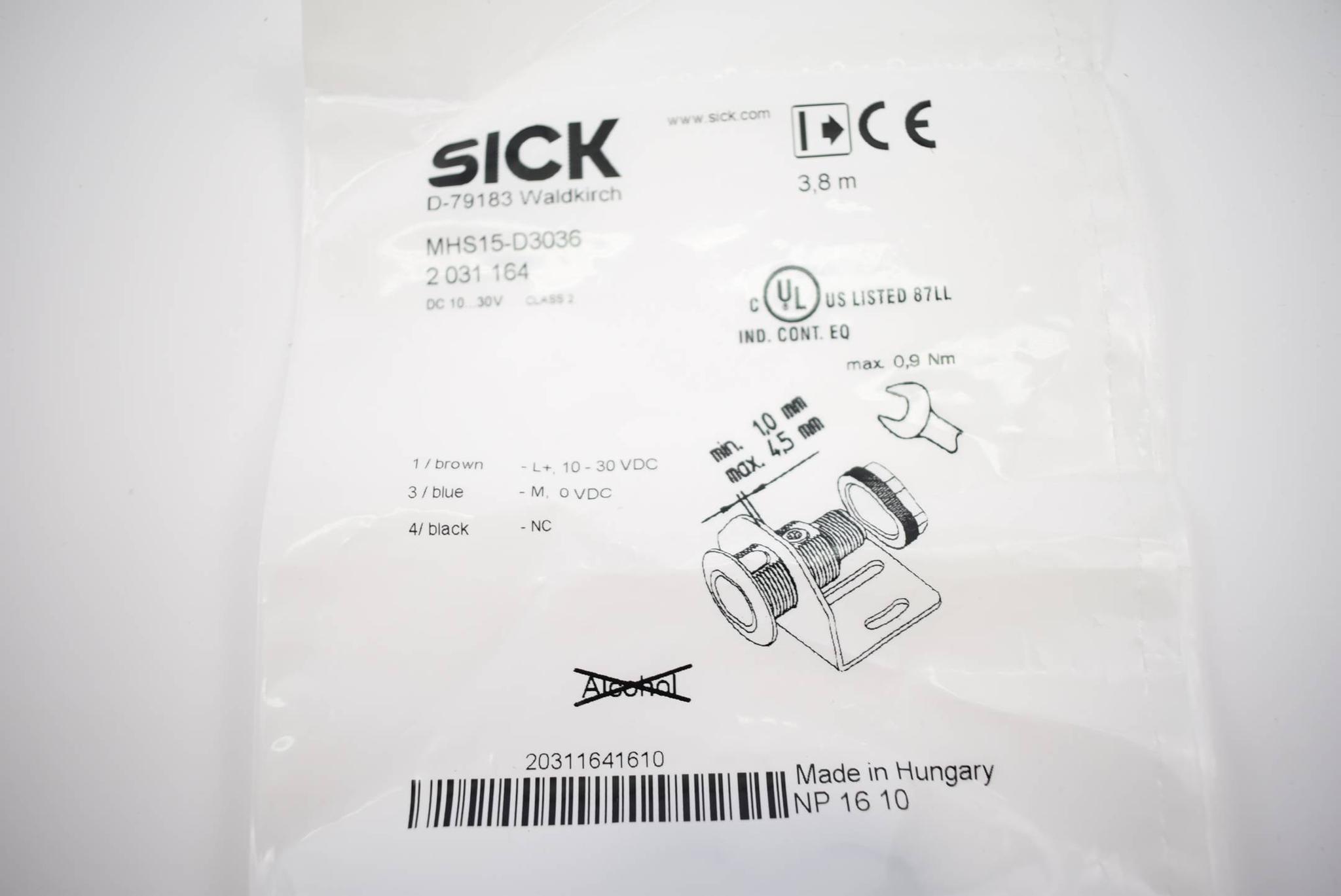 Sick Lichtschranke MHS15-D3036