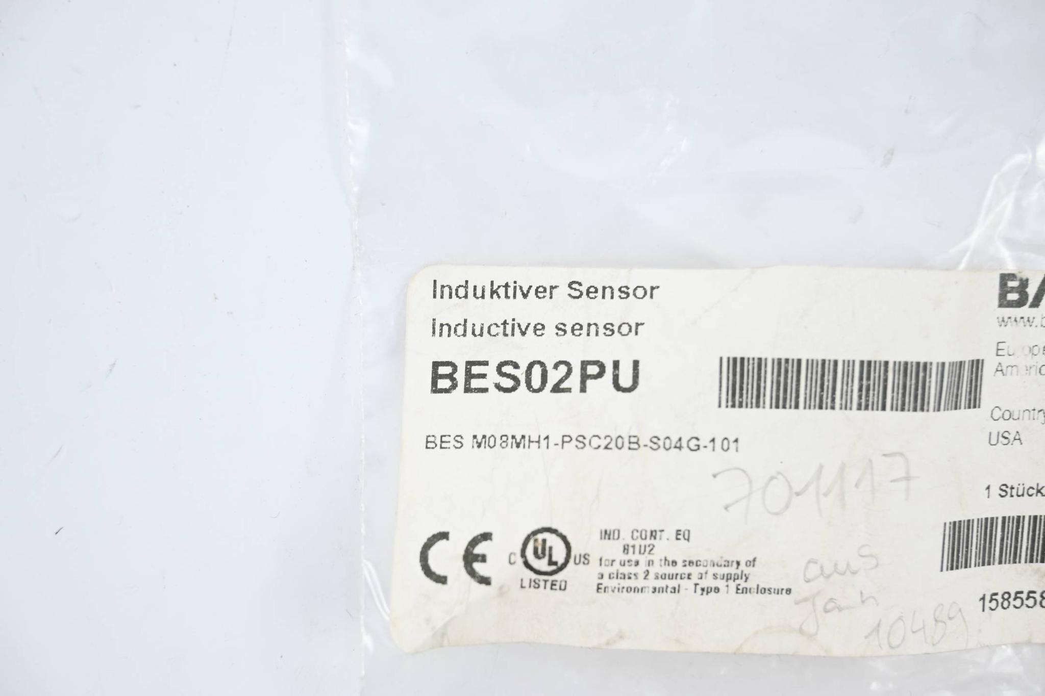 Produktfoto 2 von Balluff Induktiver Sensor BES02PU BES M08MH1-PSC20B-S04G-101