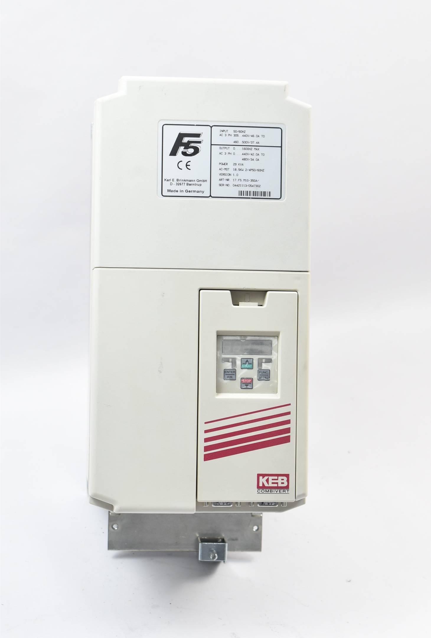 Produktfoto 1 von KEB combivert F5 Frequenzumrichter 17.F5.M1G-35GA 18,5kW inkl. Keyboard