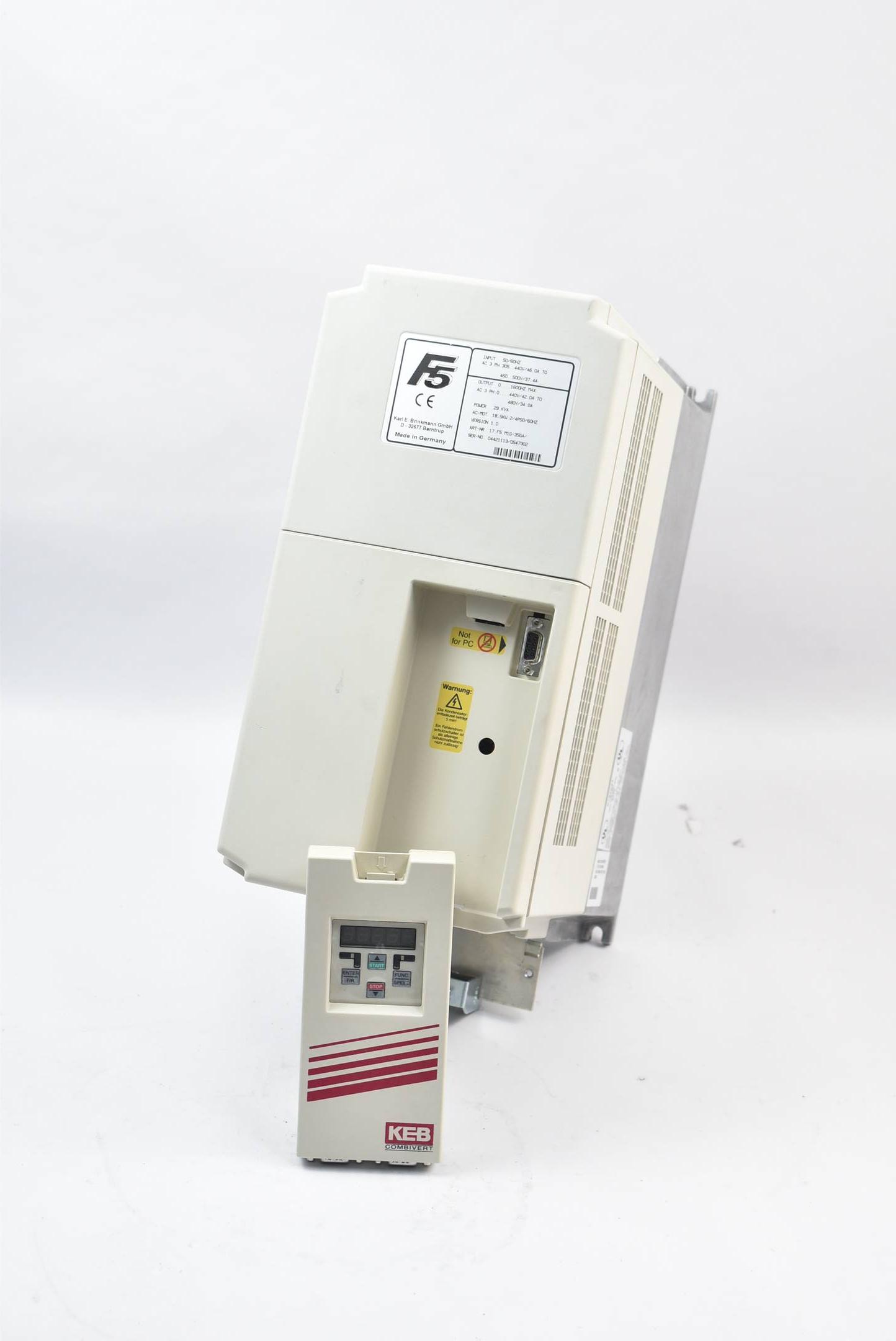 Produktfoto 2 von KEB combivert F5 Frequenzumrichter 17.F5.M1G-35GA 18,5kW inkl. Keyboard