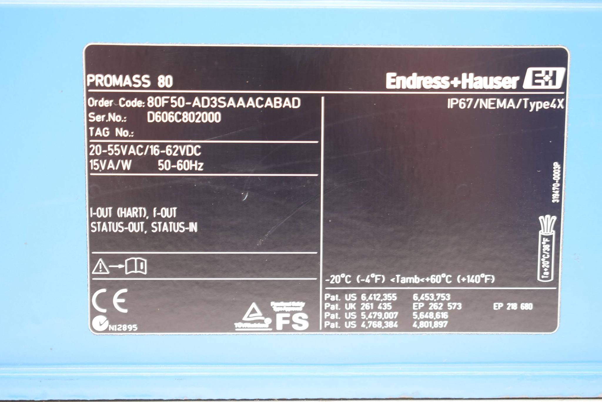 Produktfoto 3 von Endress + Hauser Promass 80 80F50-AD3SAAACABAD