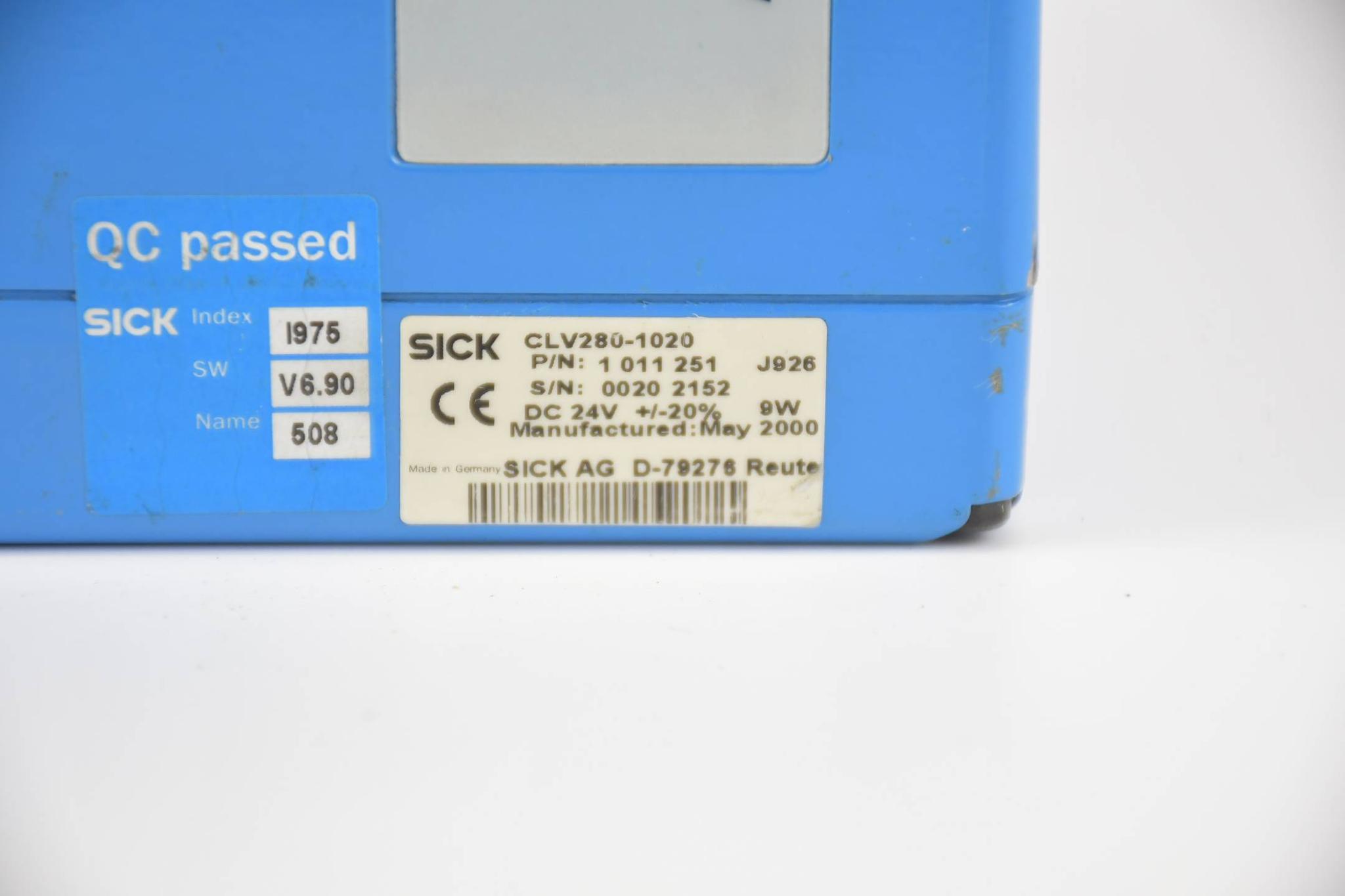 Produktfoto 3 von SICK Codelaserscanner mit Schwingspiegel CLV280-1020 ( 1011251 ) 1 011 251