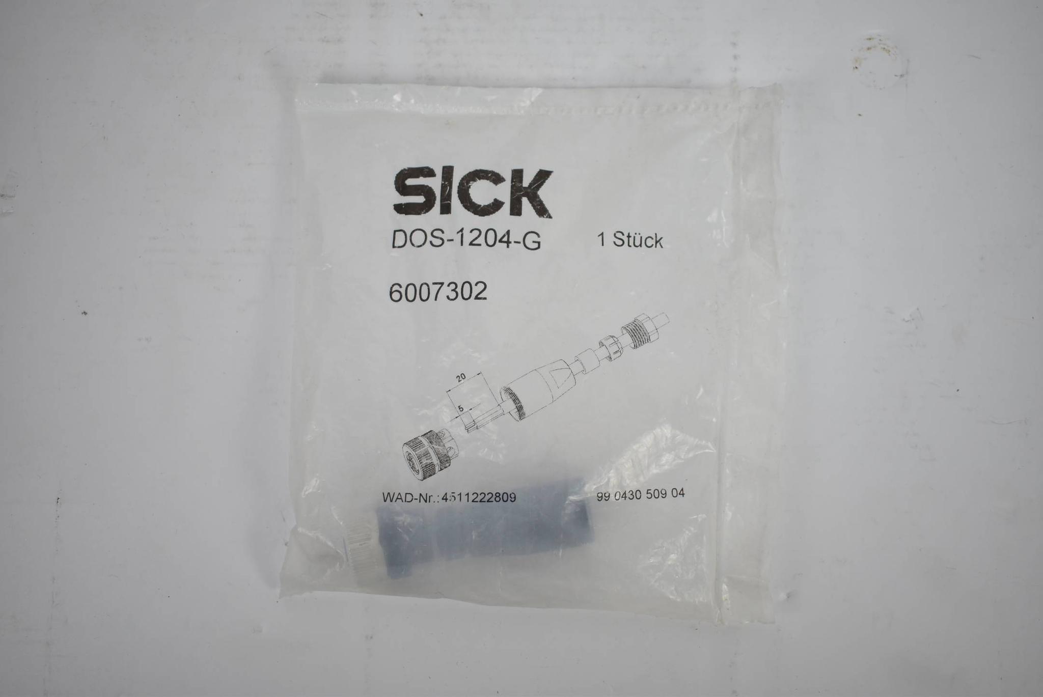 Produktfoto 1 von Sick Steckverbinder und Leitungen DOS-1204-G ( 6007302 )