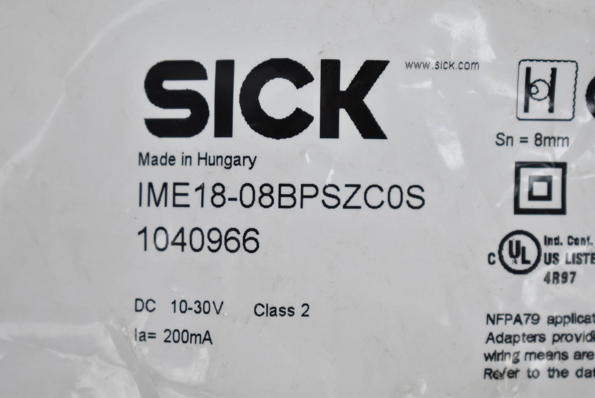 Produktfoto 2 von Sick Induktiver Näherungssensor IME18-08BPSZC0S ( 1040966 )