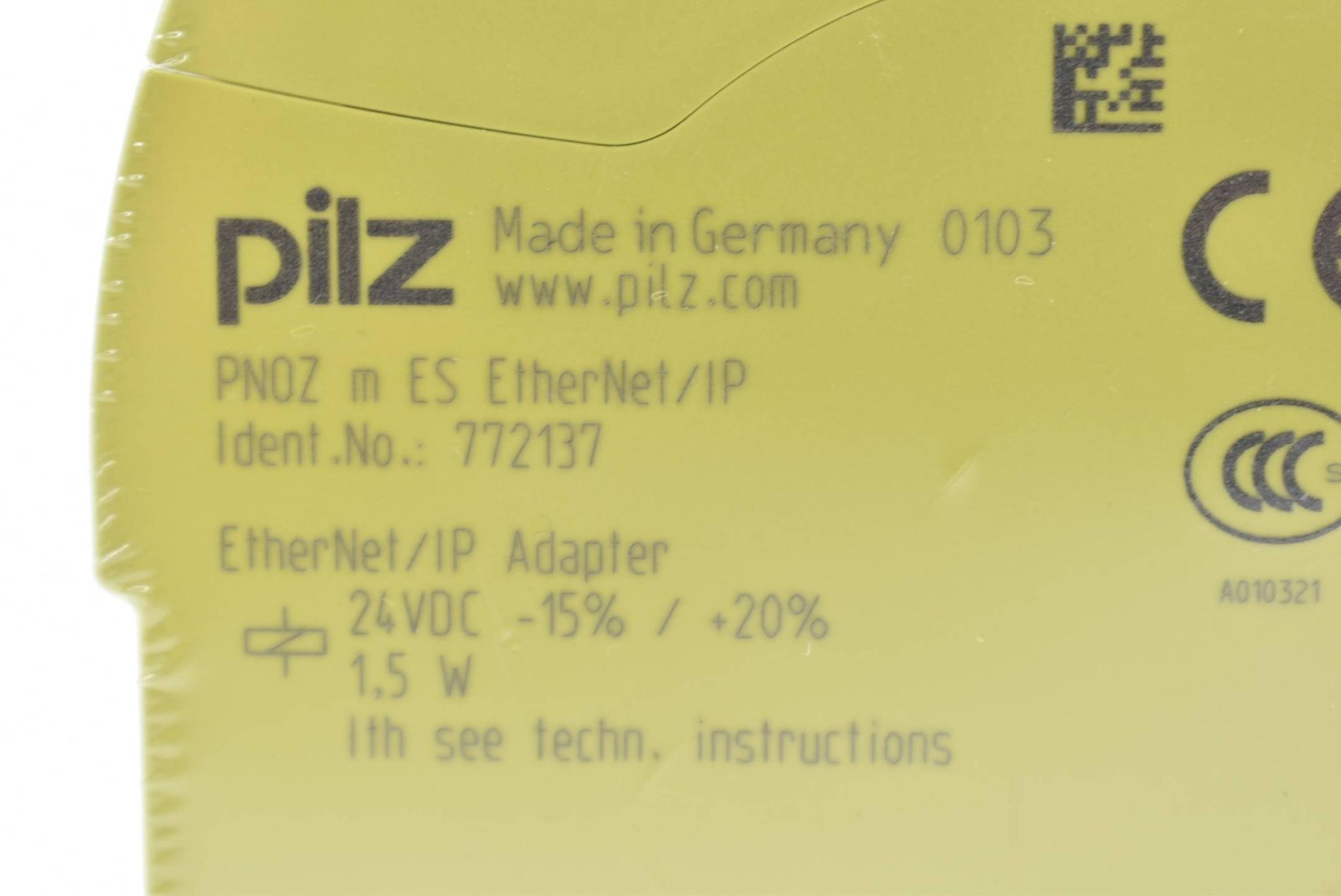 Produktfoto 2 von Pilz Kleinsteuerung PNOZ m ES EtherNet/IP ( 772137 )