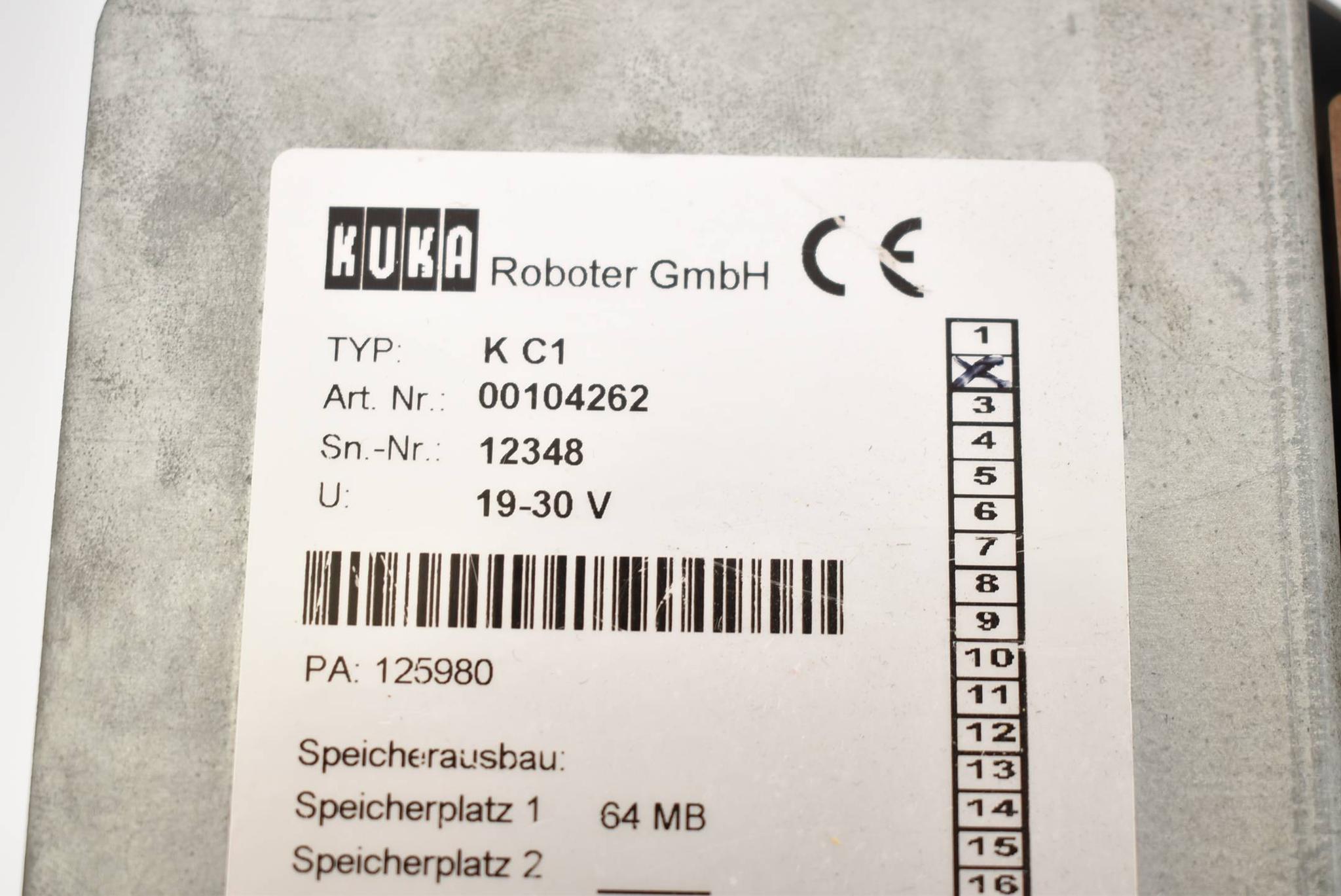 Produktfoto 3 von Kuka KRC1 Controller 00104262 inkl. 00102698