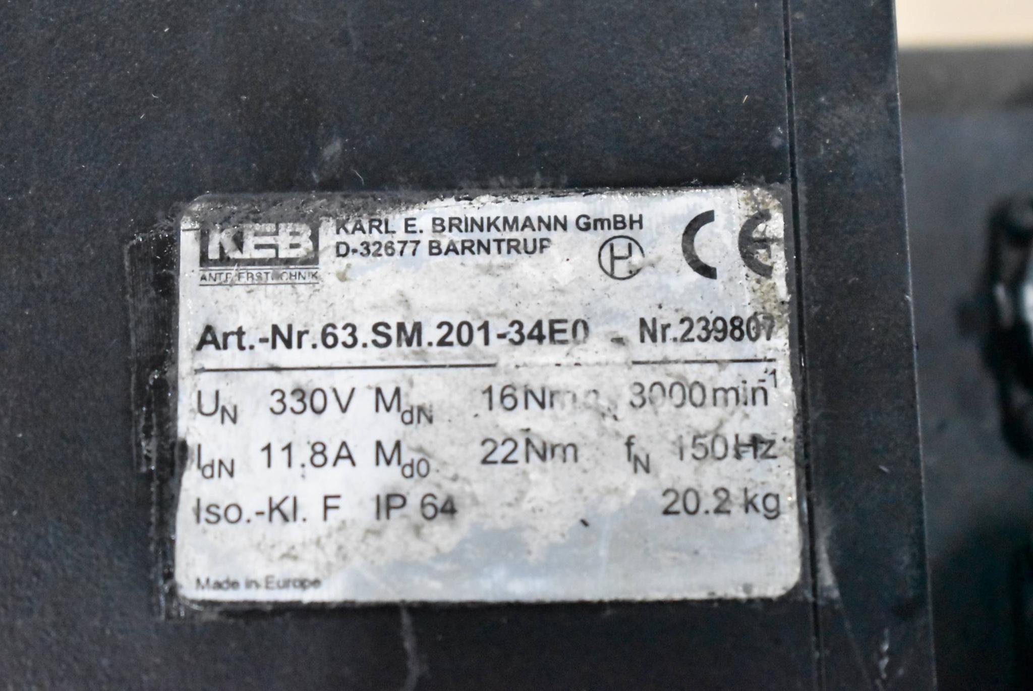 Produktfoto 4 von KEB Getriebemotor F4.2CV-63.SM.201-34B0 inkl. Encoder CE 65M ( 110-01460 )