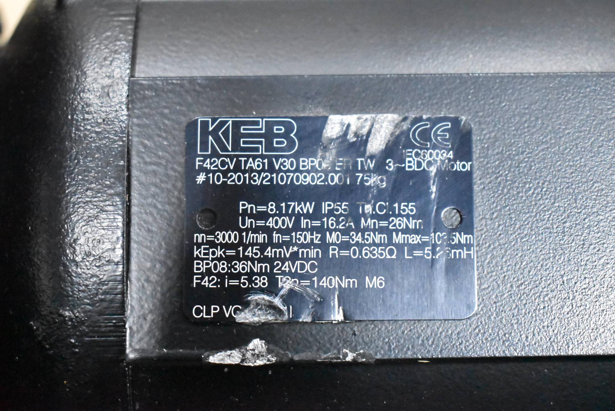 Produktfoto 3 von KEB 3~BDC Motor F42CV TA61 V30 BP08 ER TW