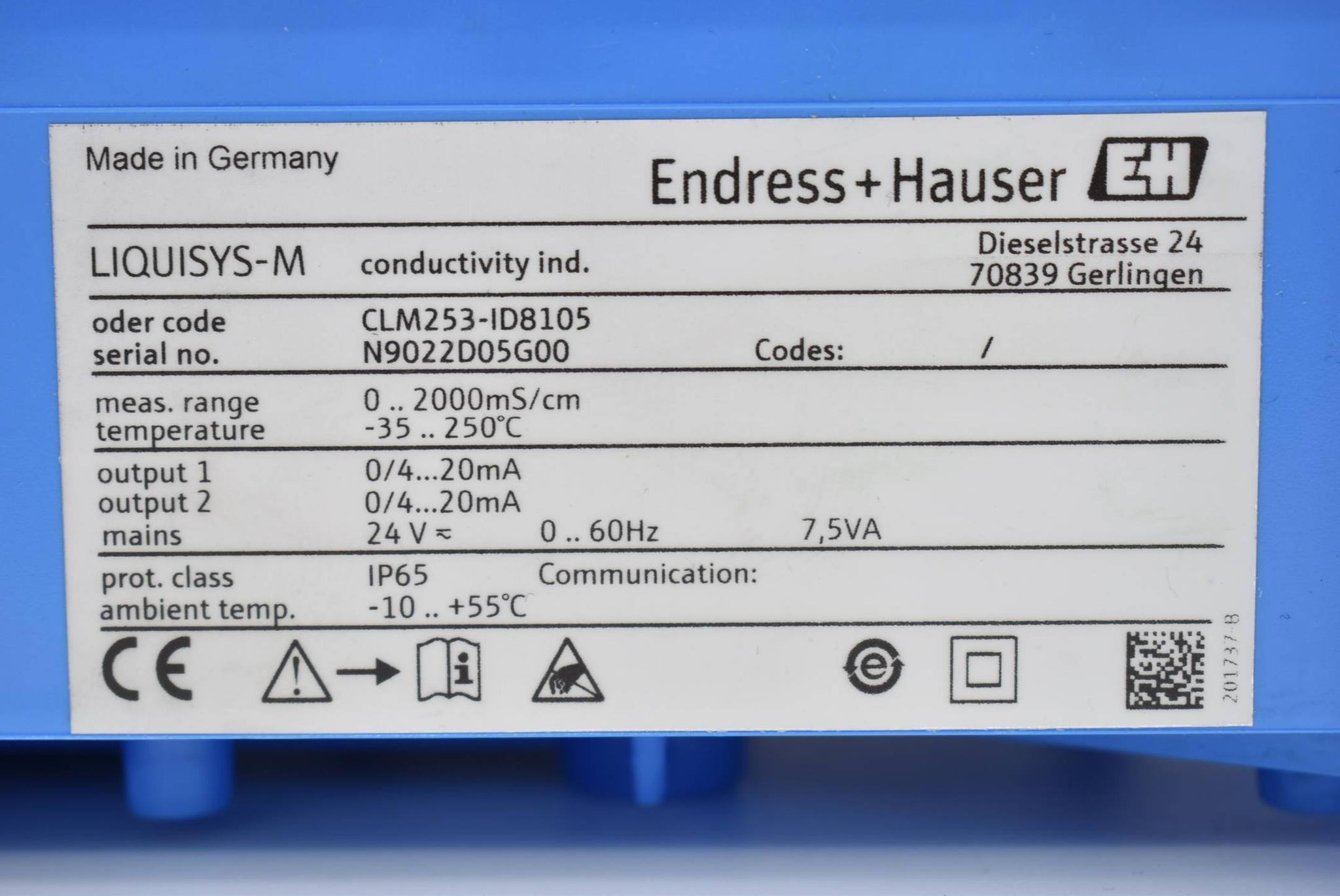 Produktfoto 3 von Endress+Hauser Liquisys-M Messumformer 24V 0-60Hz 7,5VA CLM253-ID8105