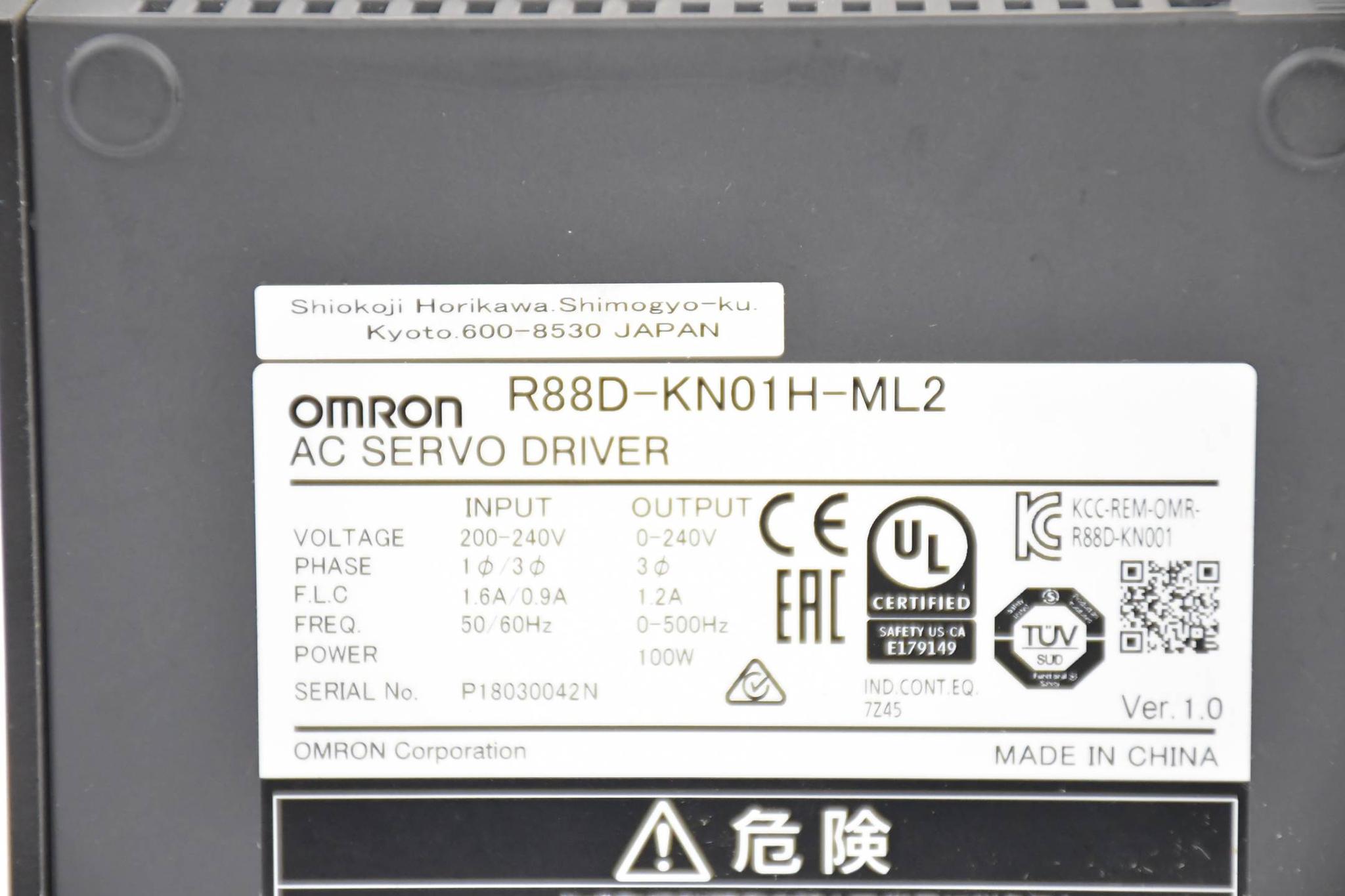 Produktfoto 2 von Omron AC Servo Driver R88D-KN01H-ML2