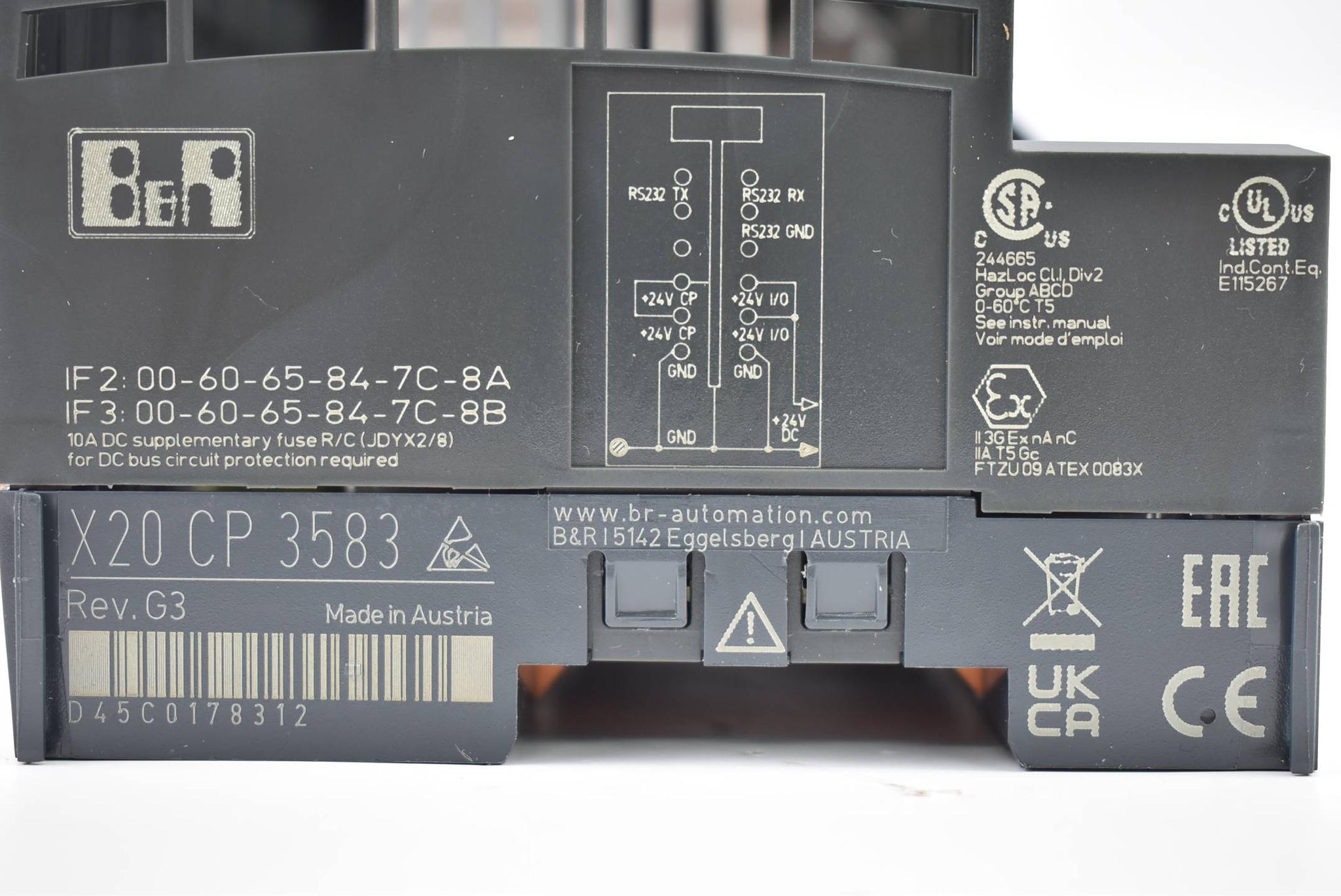 Produktfoto 3 von B&R automation Base-T Powerlink-Schnittstelle X20 CP 3583 ( X20CP3583 ) Rev. G3