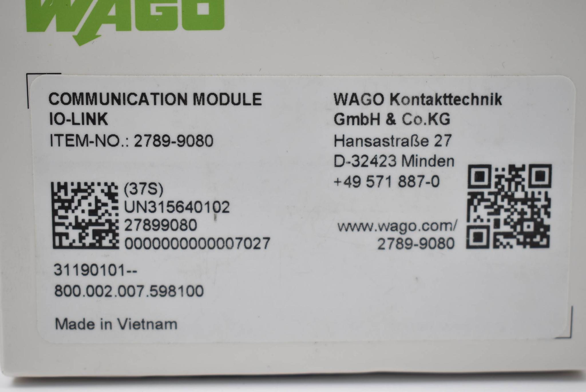 Produktfoto 1 von Wago Kommunikationsmodul I/O-Link 2789-9080