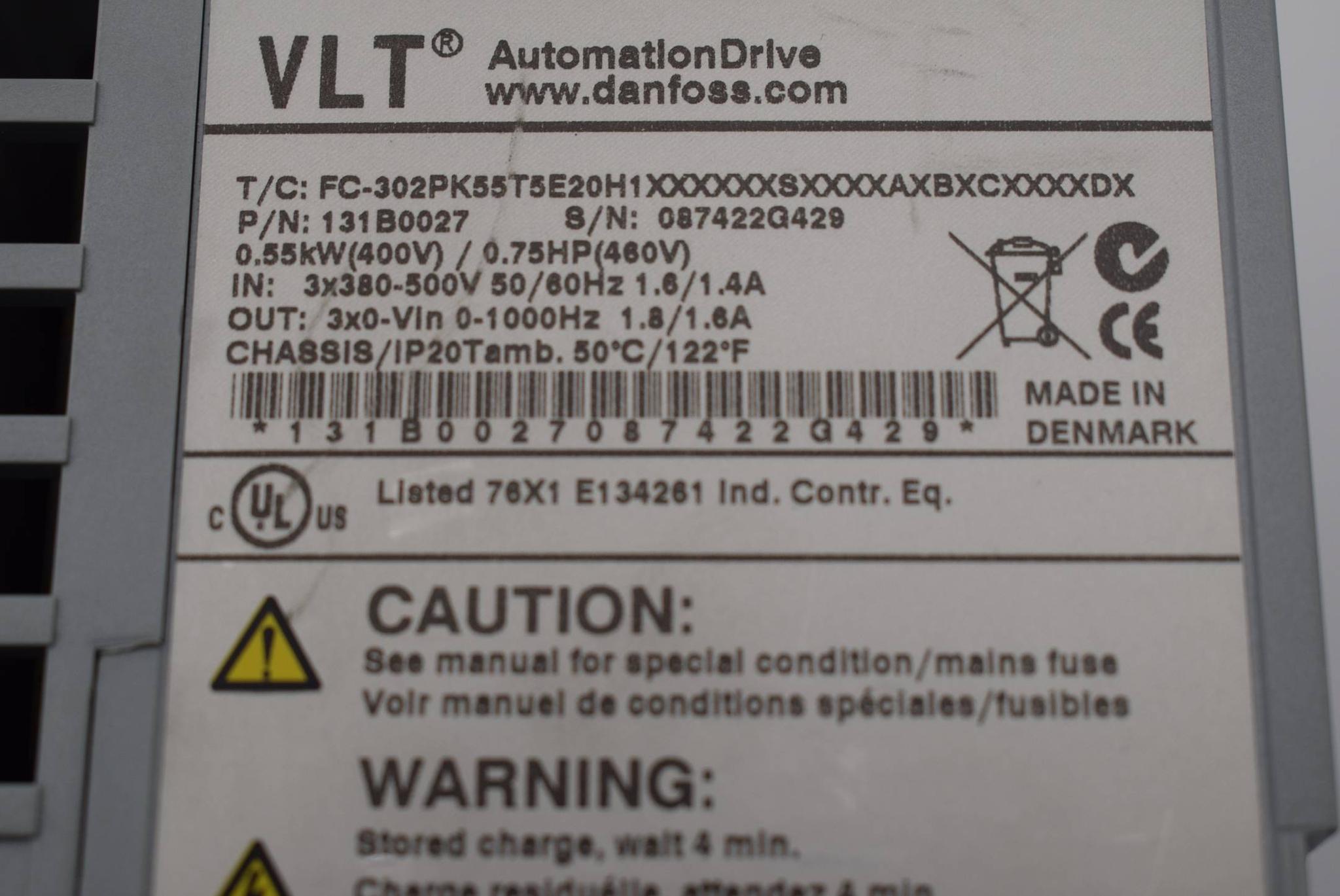 Produktfoto 3 von Danfoss VLT Automation Drive FC-302PK55T5E20H1XXXXXXXSXXXXAXBXCXXXXDX 131B0027