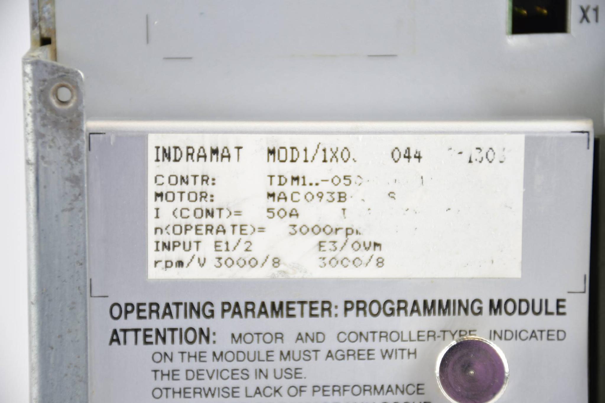 Produktfoto 3 von Indramat Rexroth A.C. Servo Controller TDM1...050 inkl. MOD1/1X0...