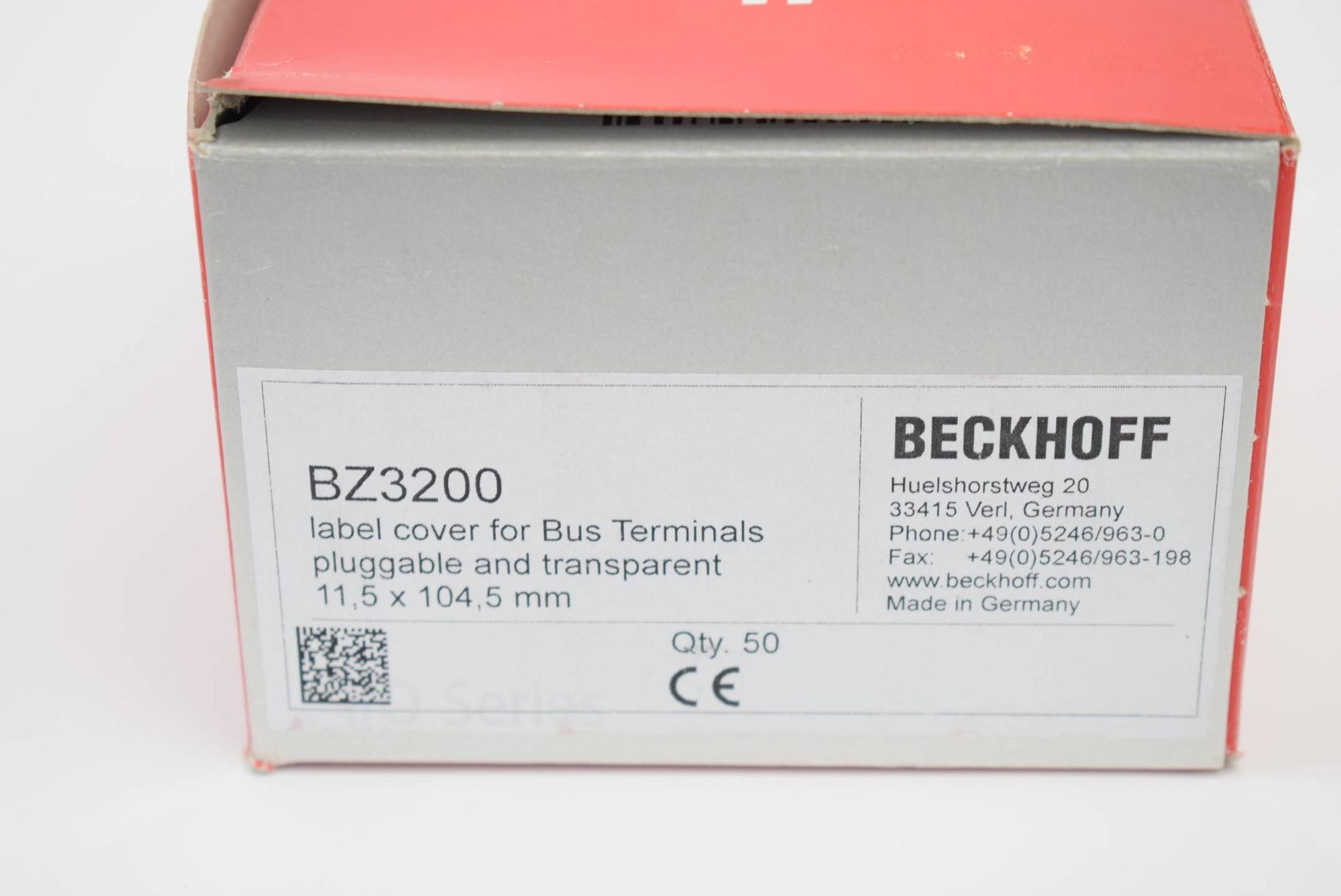 Produktfoto 2 von Beckhoff Etikettenabdeckung BZ3200