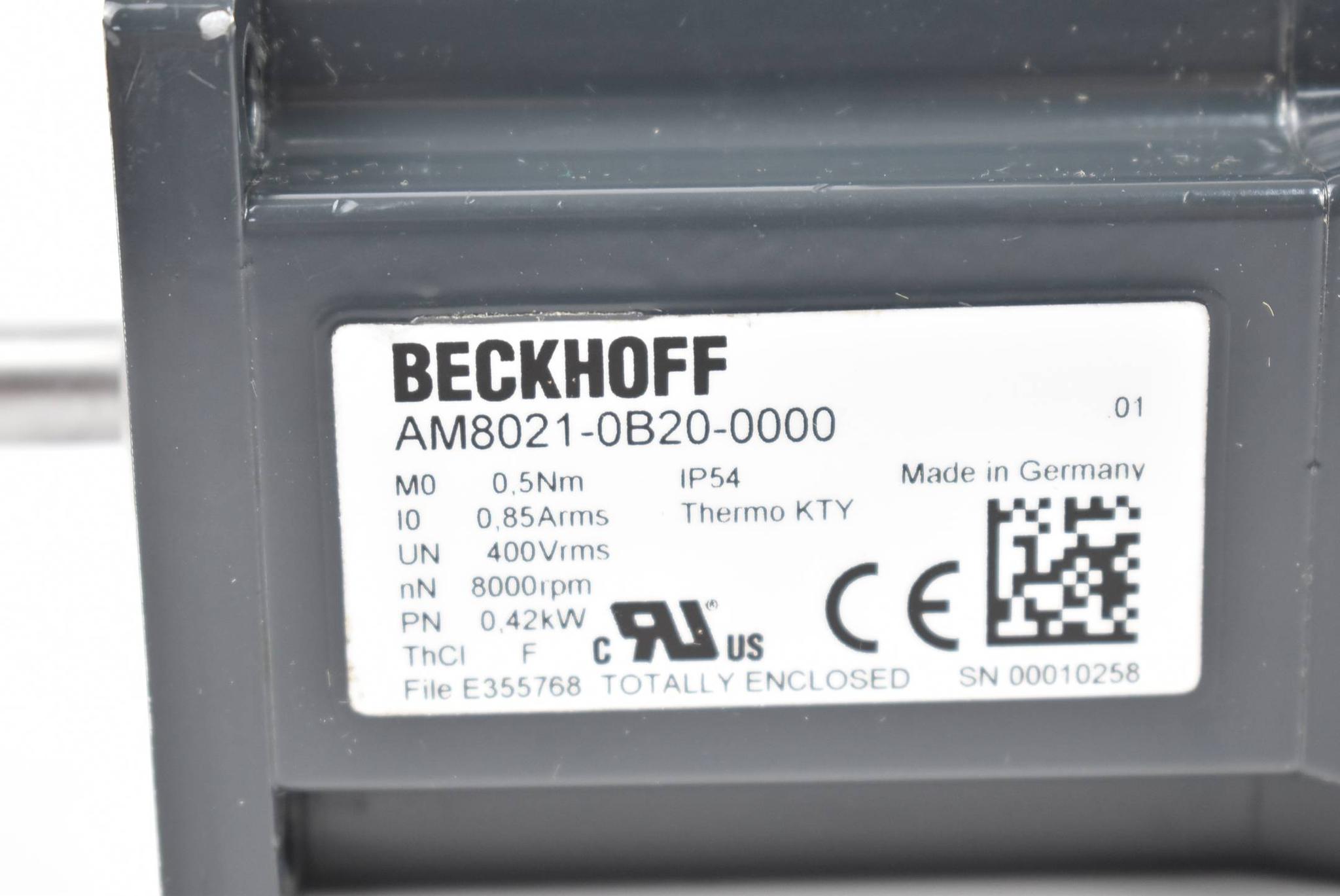 Produktfoto 3 von Beckhoff Servomotor AM8021-0B20-0000