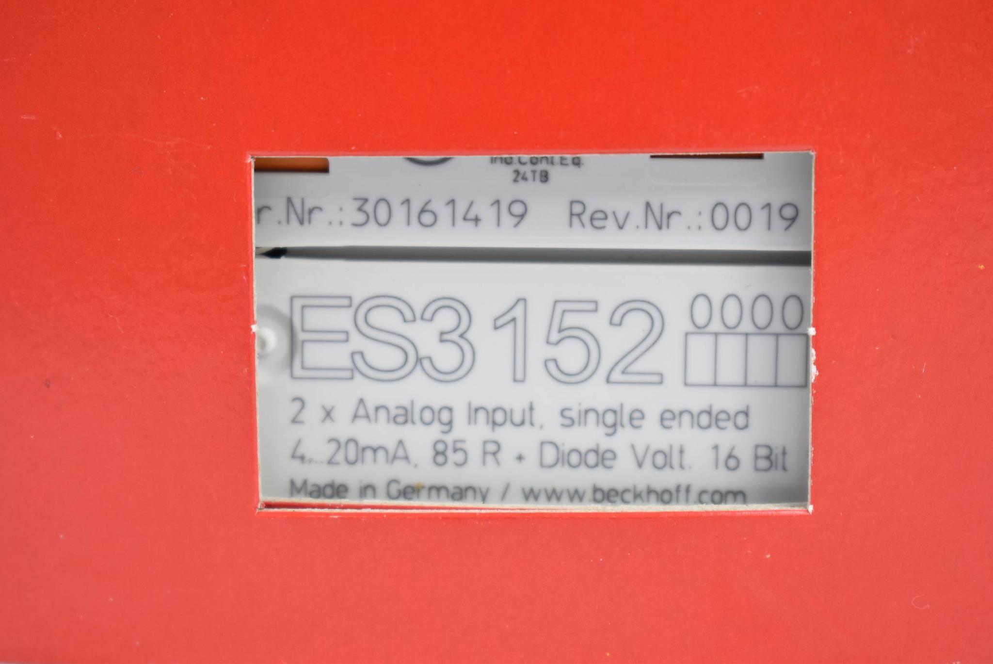 Produktfoto 1 von Beckhoff EtherCAT-Klemme 2-Kanal-analog-Eingang 4-20 mA 16Bit ES3152 ( ES 3152 )