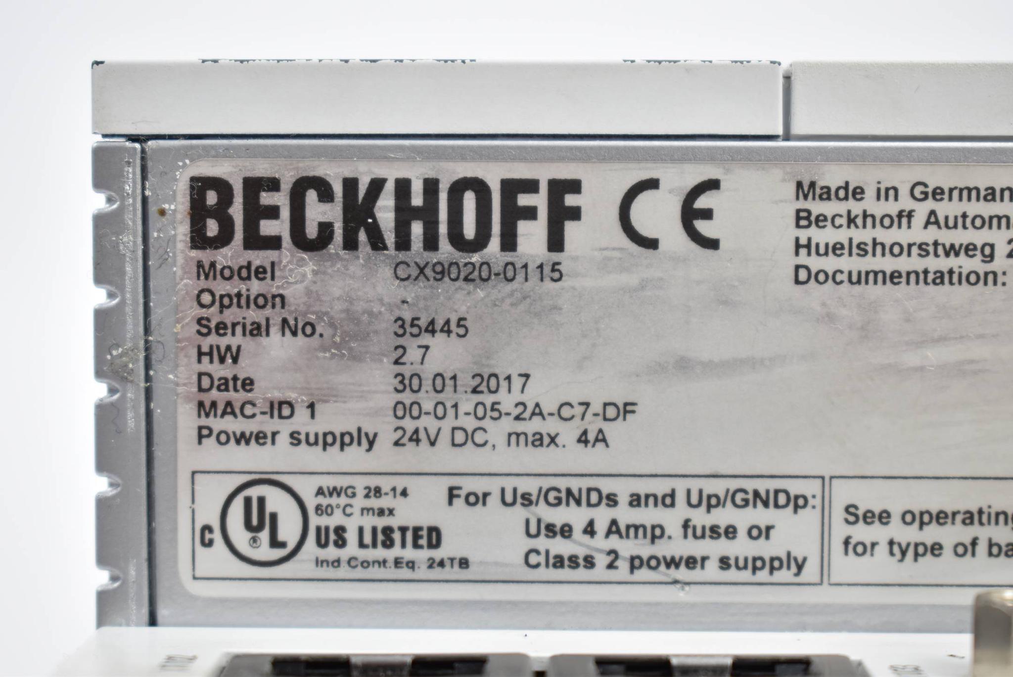 Produktfoto 3 von Beckhoff CPU-Grundmodul 24 VDC max- 4A CX9020-0115