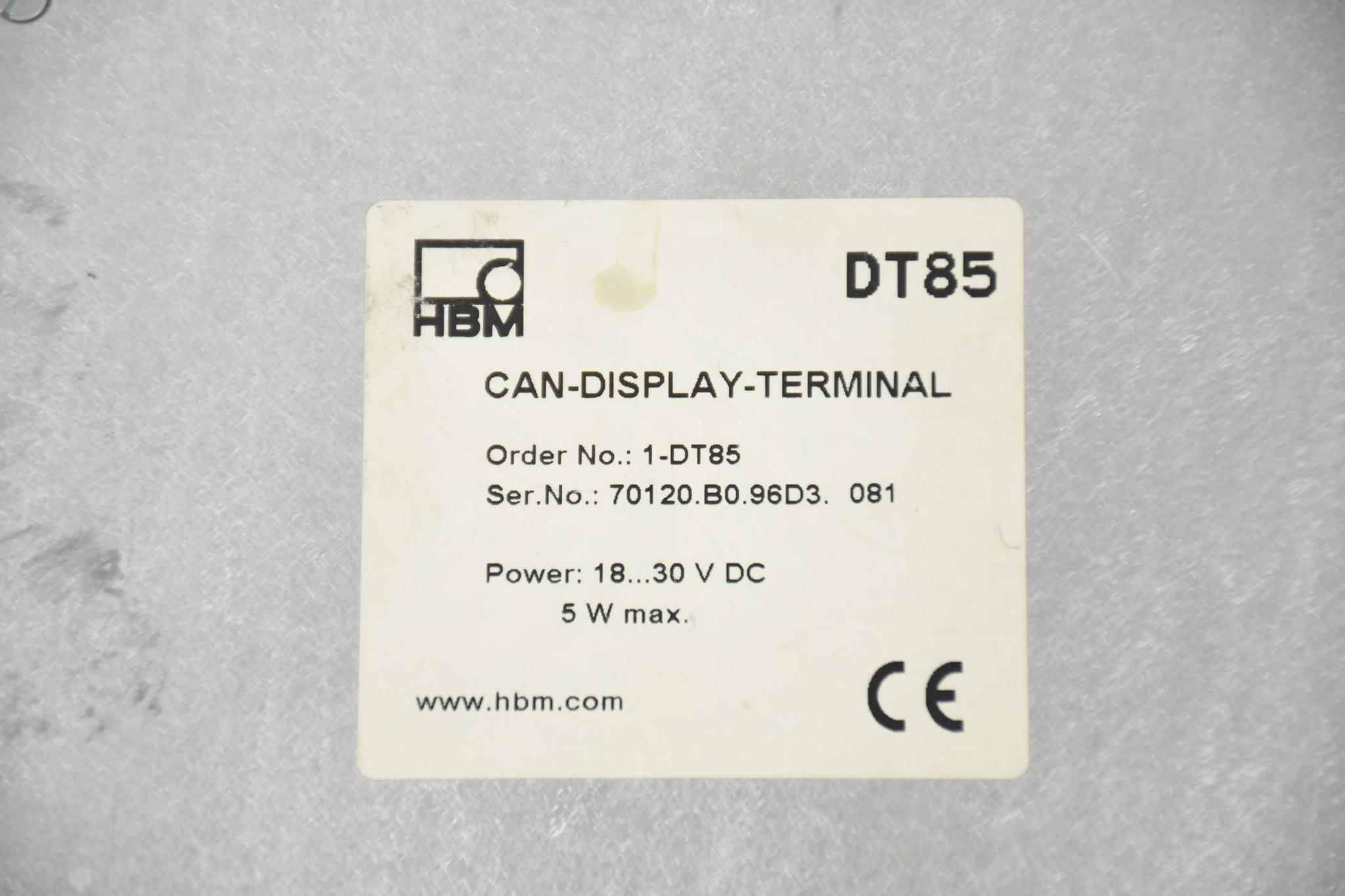 Produktfoto 2 von HBM DT85 Can-Display-terminal 1-DT85