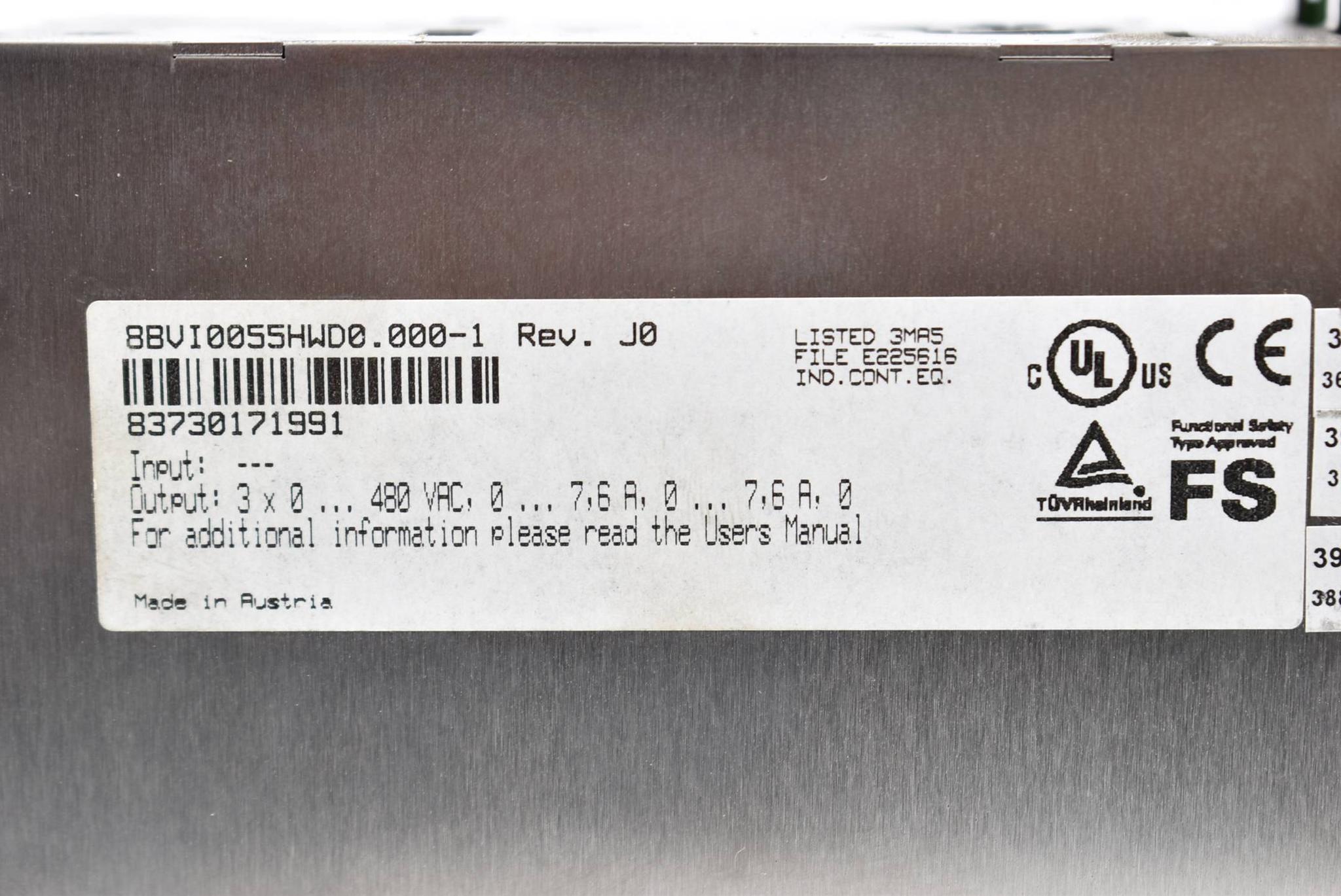 Produktfoto 4 von B&R automation Acoposmulti Wechselrichtermodul 7,6 A 8BVI0055HWD0.000-1 Rev. J0