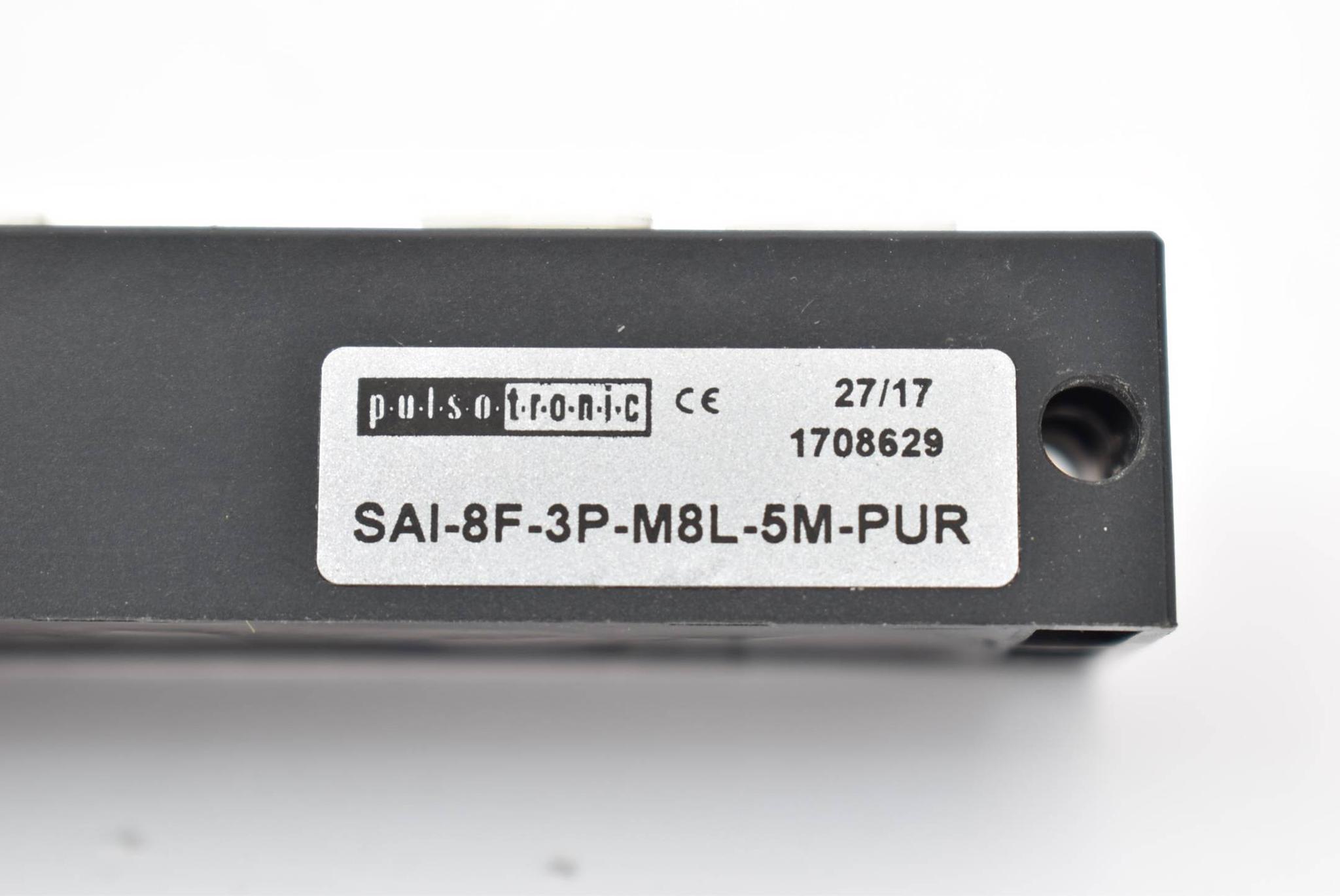 Produktfoto 2 von Pulsotronic Sensor-Aktor-Verteiler 15-30VDC 6A SAI-8F-3P-M8L-5M-PUR