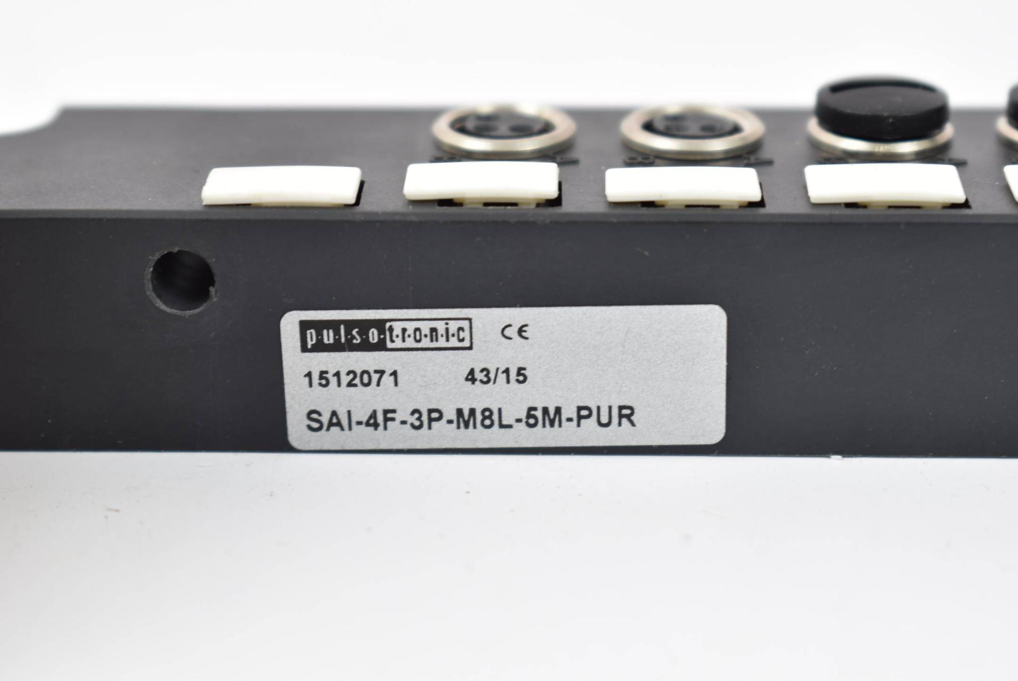 Produktfoto 2 von Pulsotronic Sensor-Aktor-Verteiler 15-30VDC 6A SAI-4F-3P-M8L-5M-PUR