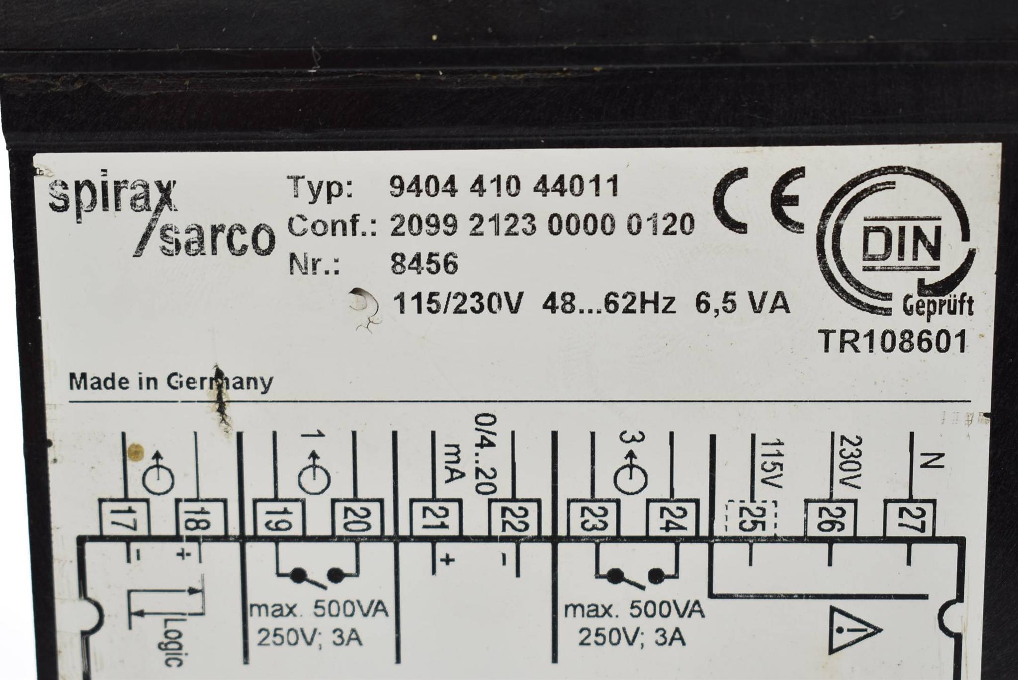 Produktfoto 4 von Spirax Sarco EL 90 Bediengerät 115/230V 48-62Hz 6,5VA 9404 410 44011