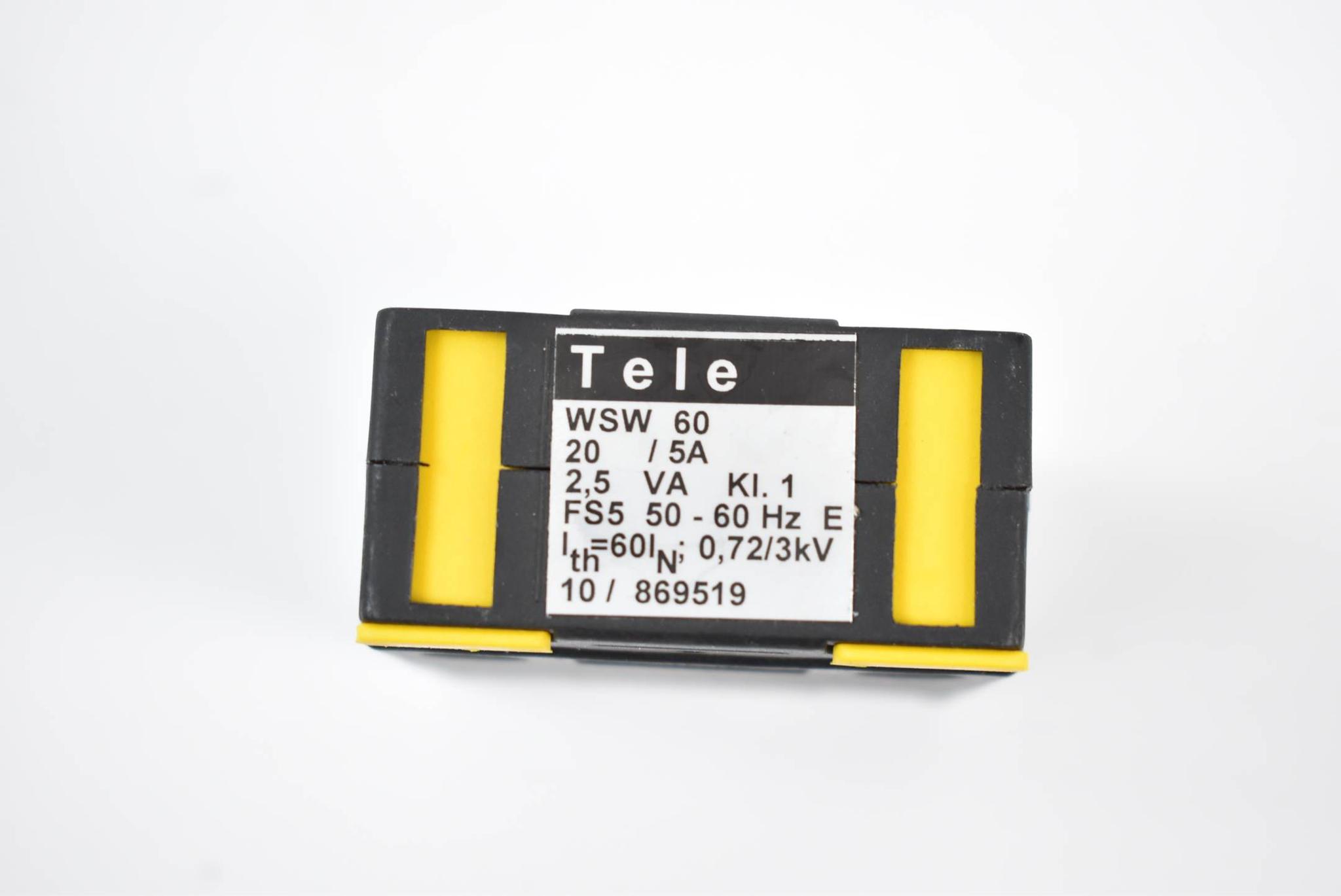 Produktfoto 1 von Tele WSW 60 Stromwandler mit Wandler 50-60Hz 0,72/3kW max.40A ( 869515 )