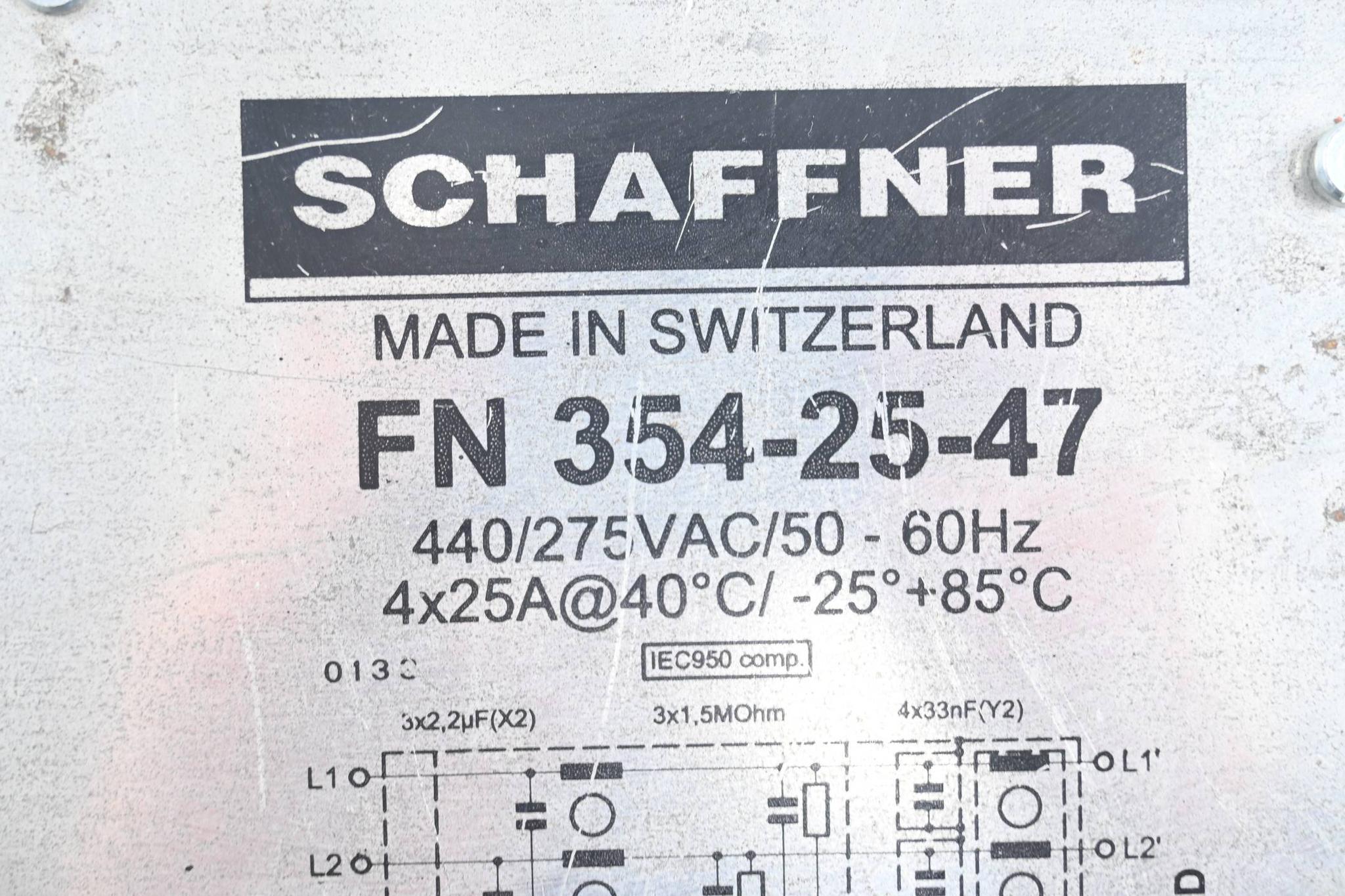 Produktfoto 2 von Schaffner Netzfilter FN 354-25-47 ( FN354-25-47 )