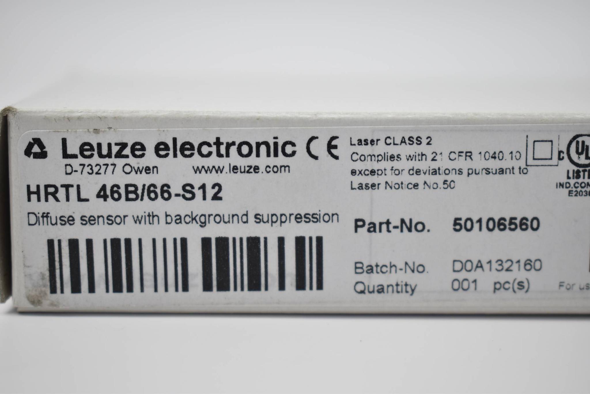 Produktfoto 2 von Leuze electronic Reflexionstaster HRTL 46B/66-S12 ( 50106560 ) 10-30VDC 230mA