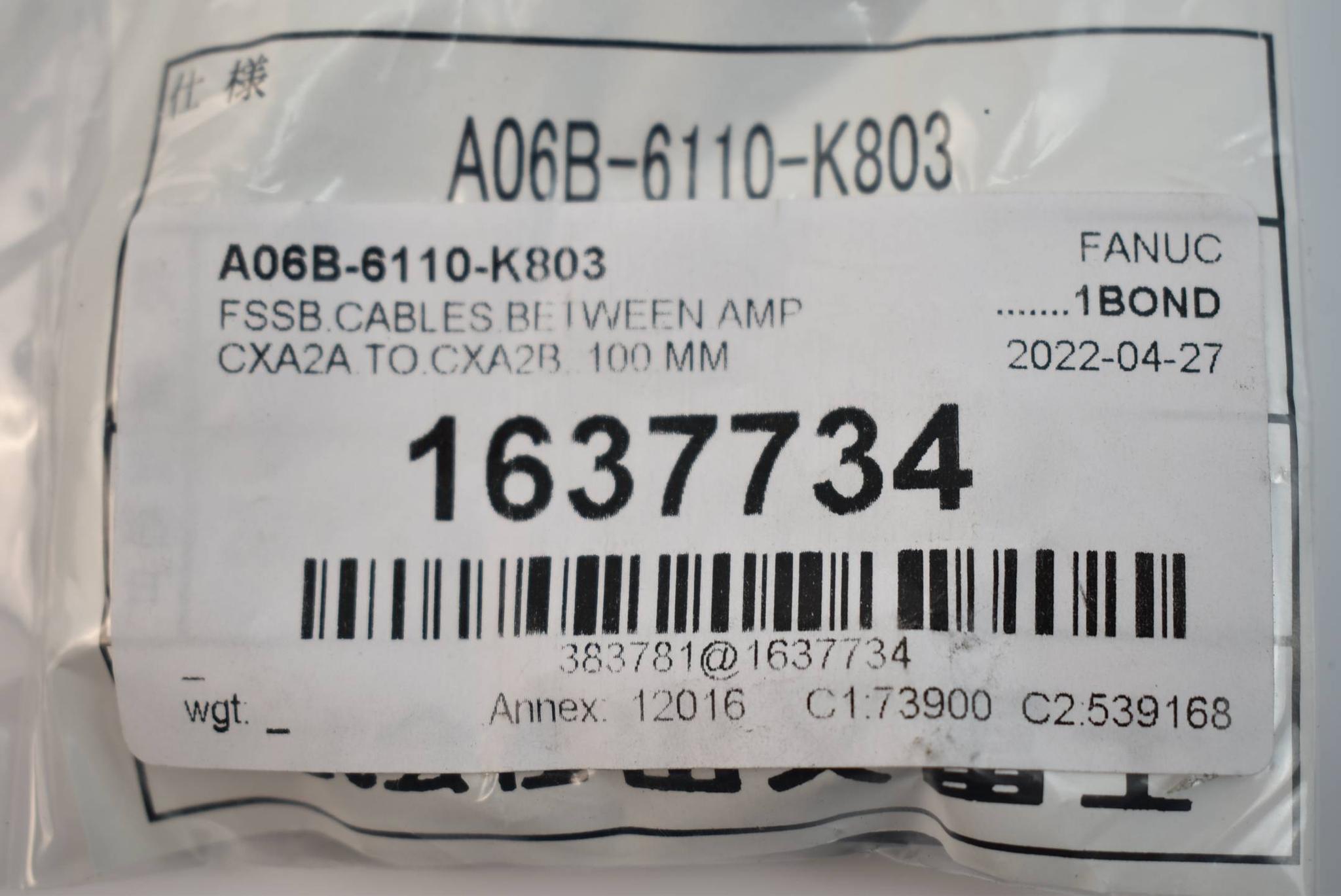 Produktfoto 2 von Fanuc FSSB Kabel für AMP 100mm A06B-6110-K803