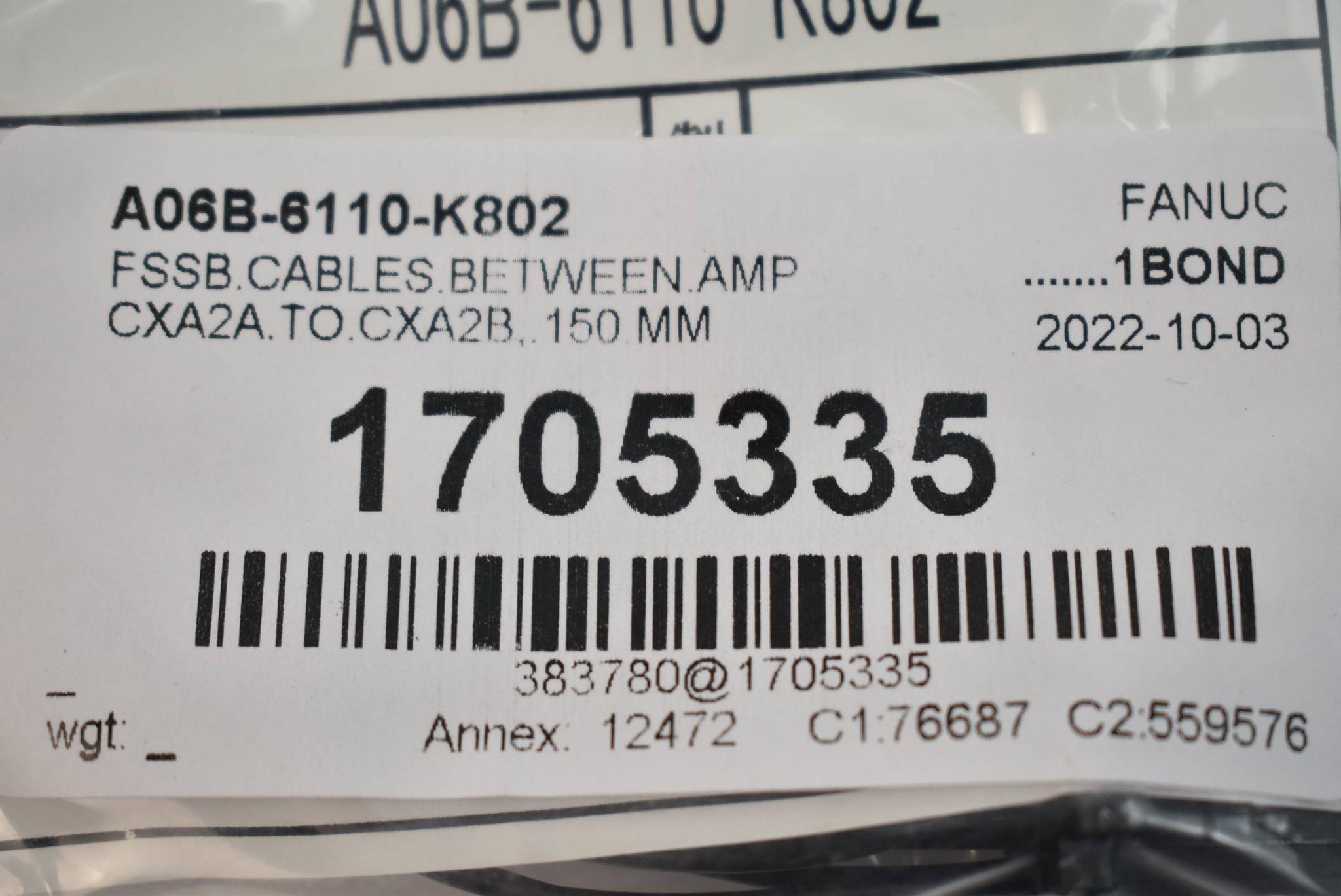 Produktfoto 2 von Fanuc FSSB Kabel für CXA2A auf CXA2B 150mm A06B-6110-K802