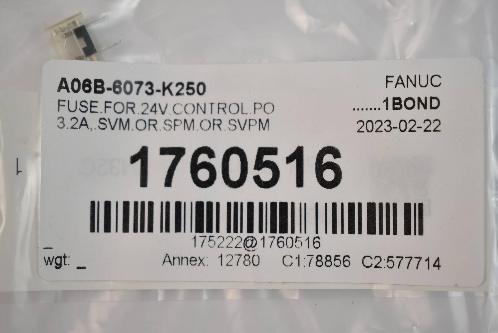 Produktfoto 1 von Fanuc Sicherung A06B-6073-K250