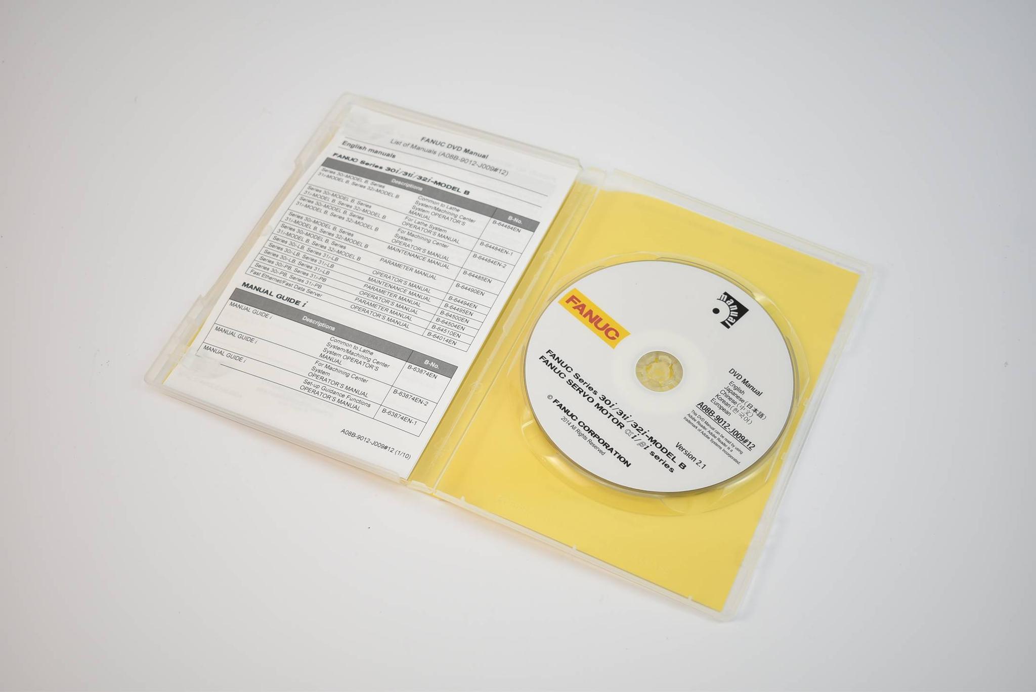 Produktfoto 1 von Fanuc DVD Manuals 30i/31i/32i-B-EN + European JA, CM, KO A08B-9012-J009