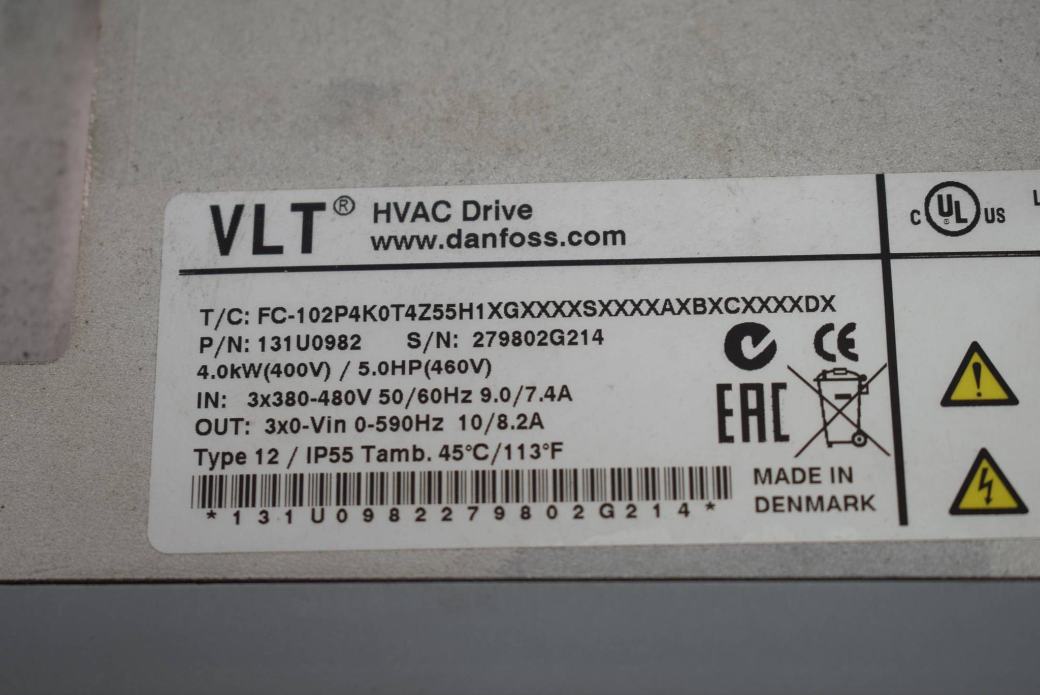 Produktfoto 3 von Danfoss VLT® Frequenzumrichter FC-102P4K0T4Z55H1XGXXXXSXXXXAXBXCXXXXDX 131U0982