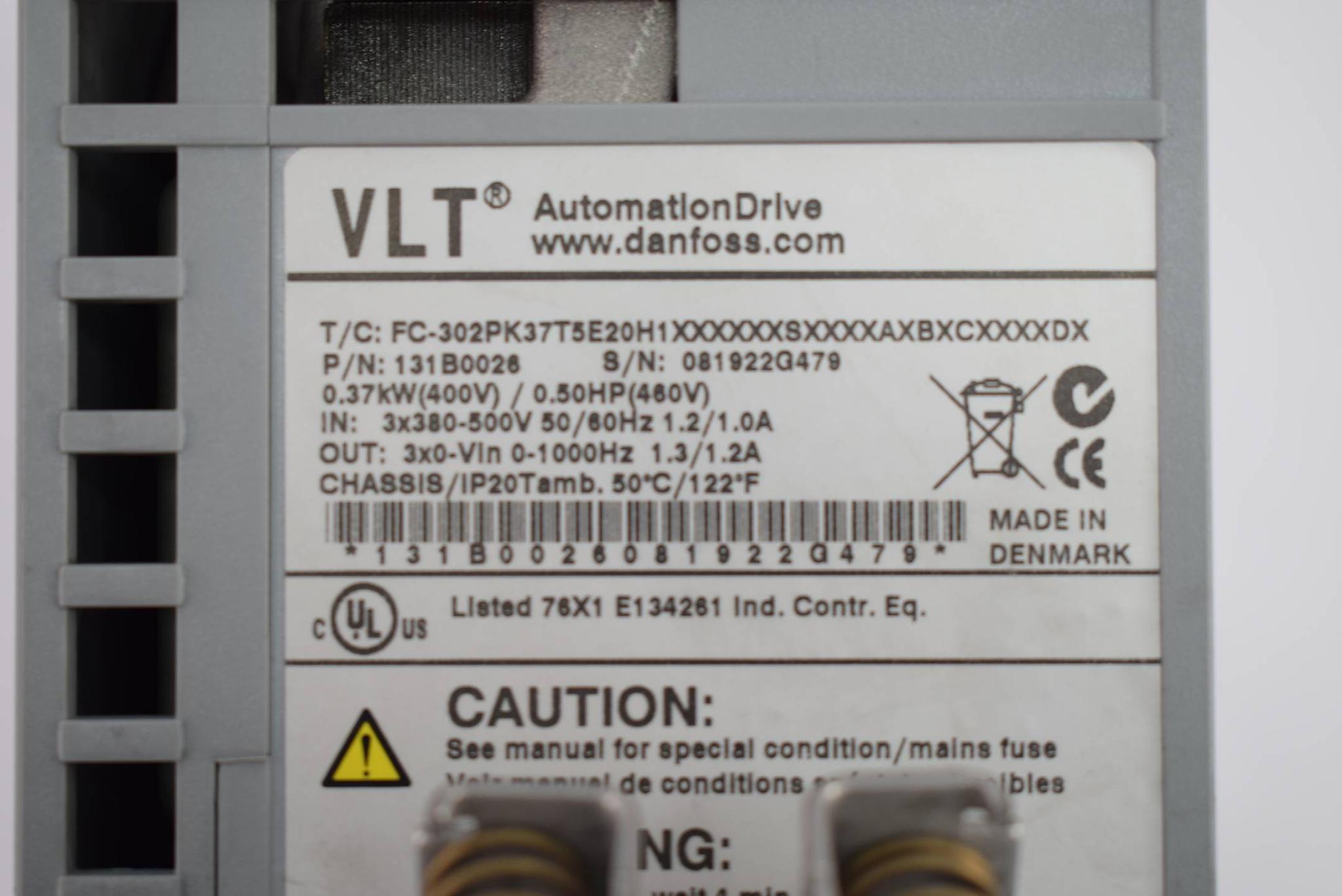 Produktfoto 2 von Danfoss VLT® Frequenzumrichter FC-302PK37T5E20H1XXXXXXSXXXXAXBXCXXXXDX 131B0026