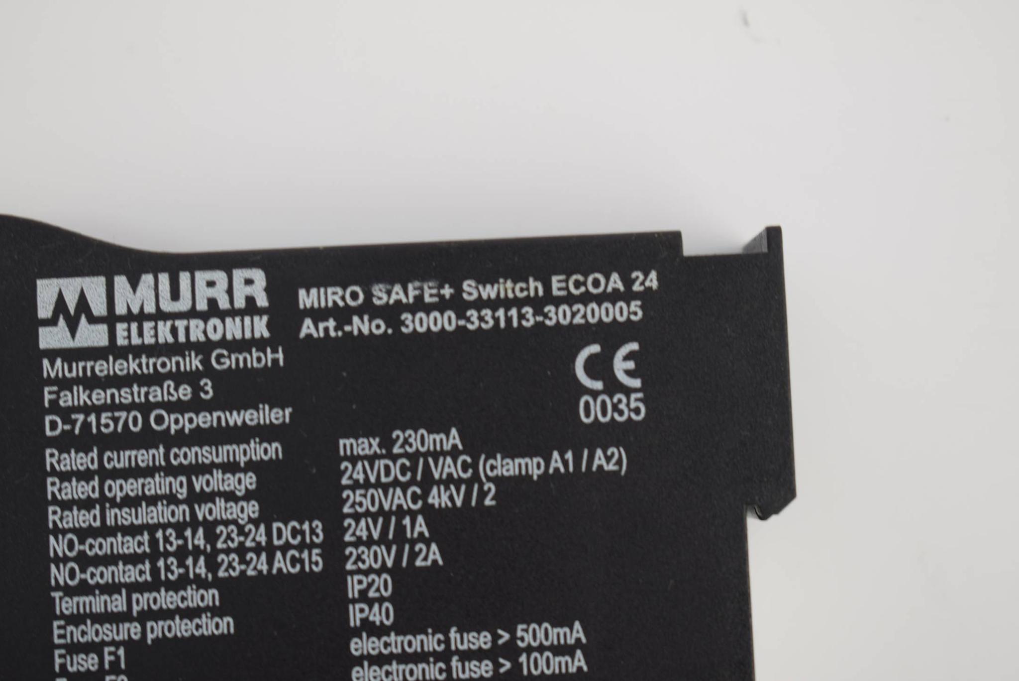 Produktfoto 2 von Murr Elektronik Miro Safe+ Switch ECOA 24 3000-33113-3020005