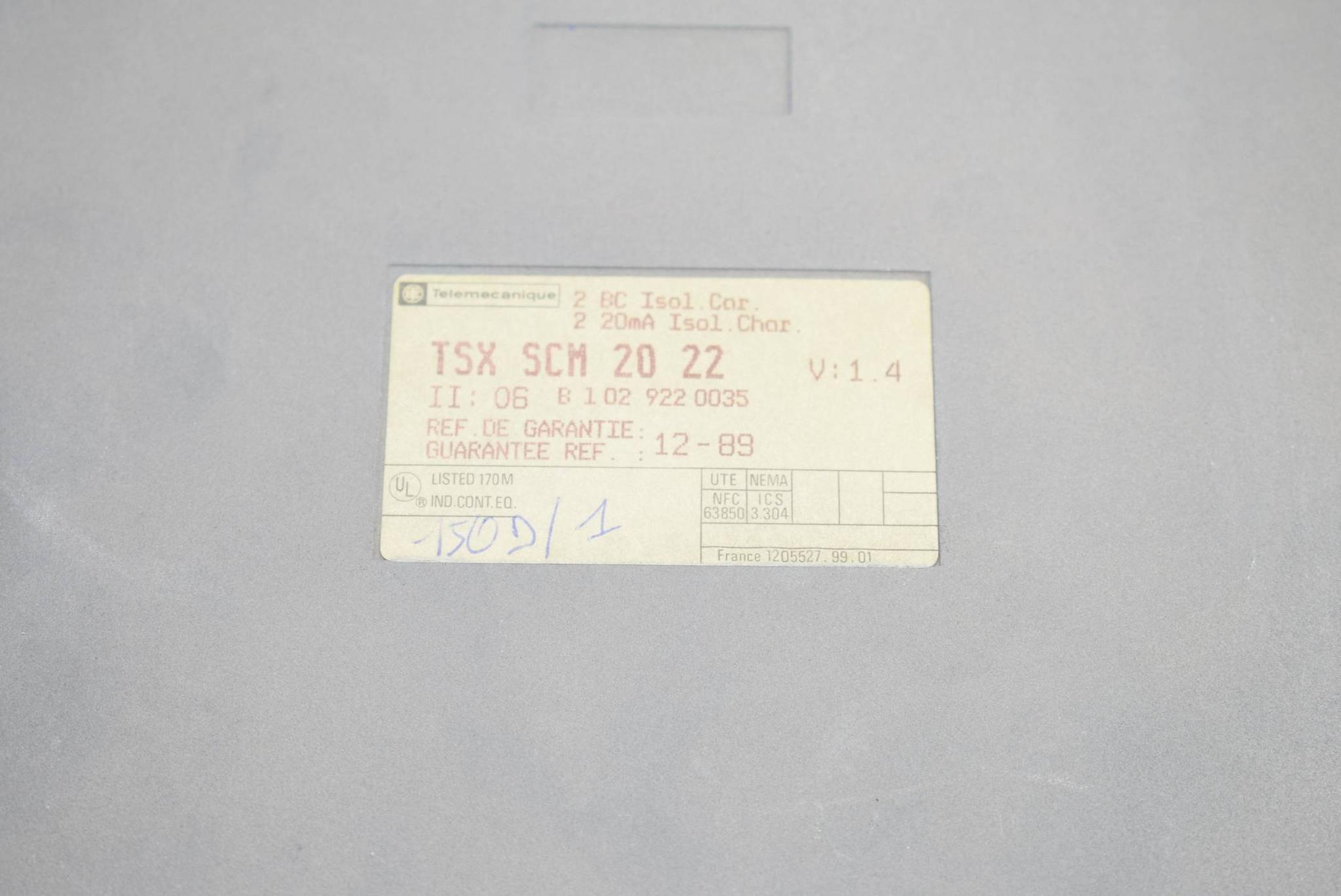 Produktfoto 2 von Schneider Telemecanique Schnittstellenmodul TSXSCM2022 ( TSX SCM 20 22 )