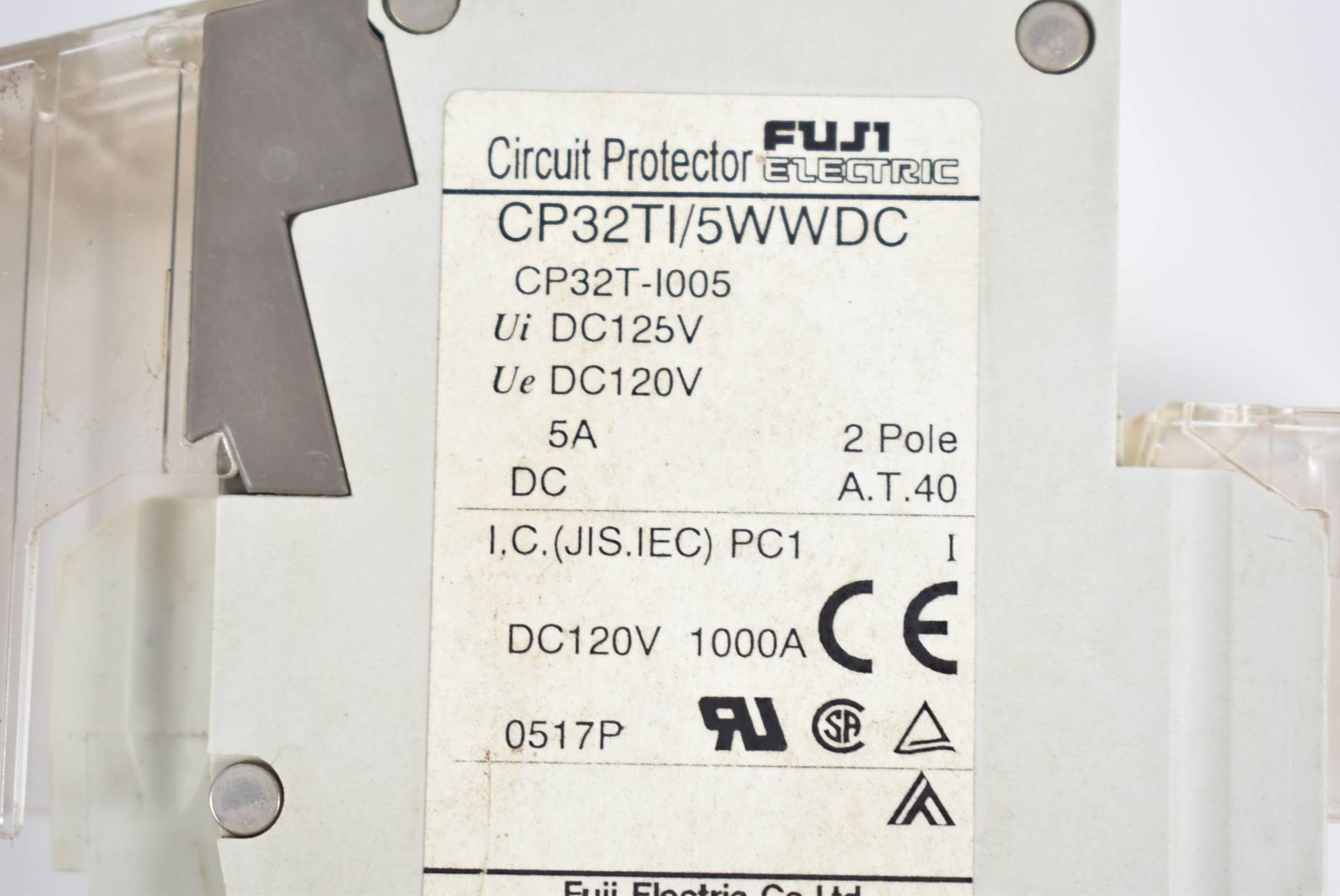 Produktfoto 1 von Fuji Electric Circuit Protector CP32TI/5WWDC ( CP32T-I005 )