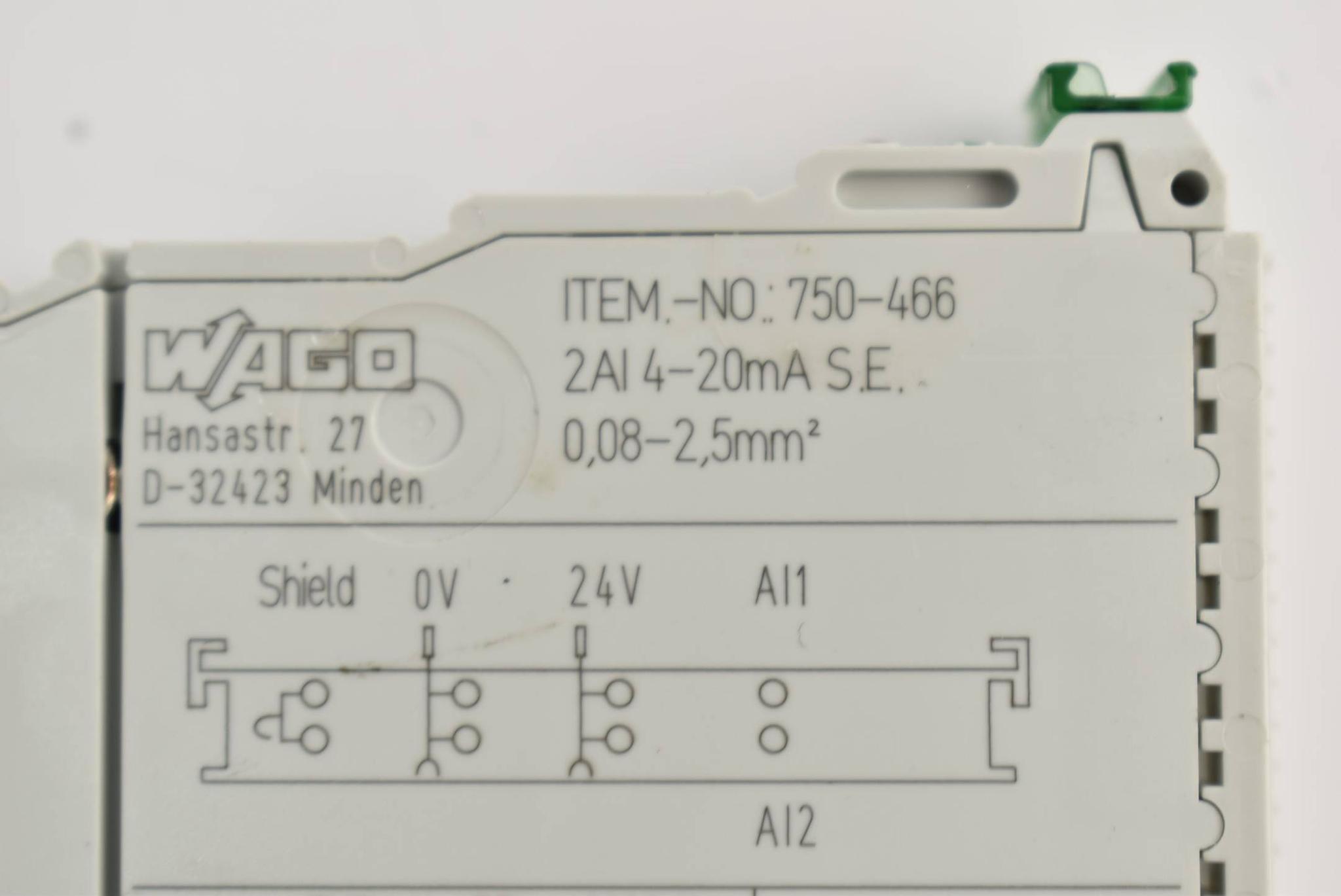 Produktfoto 2 von Wago 2-Kanal-Analogeingang 4-20 mA single-ended 750-466