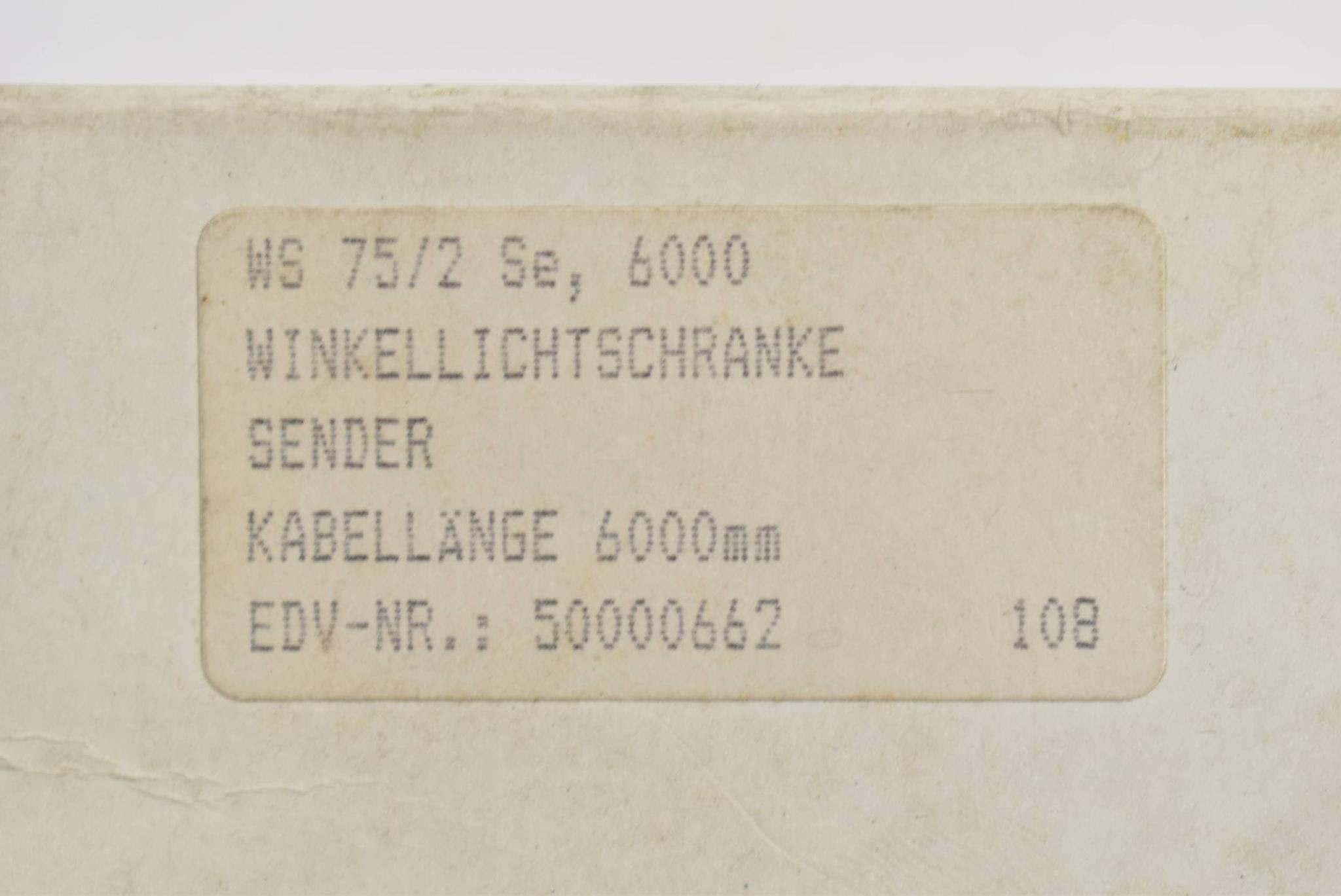 Produktfoto 2 von Leuze electronic Winkellichtschranke Sender 6000 mm WS 75/2 Se ( 50000662 )