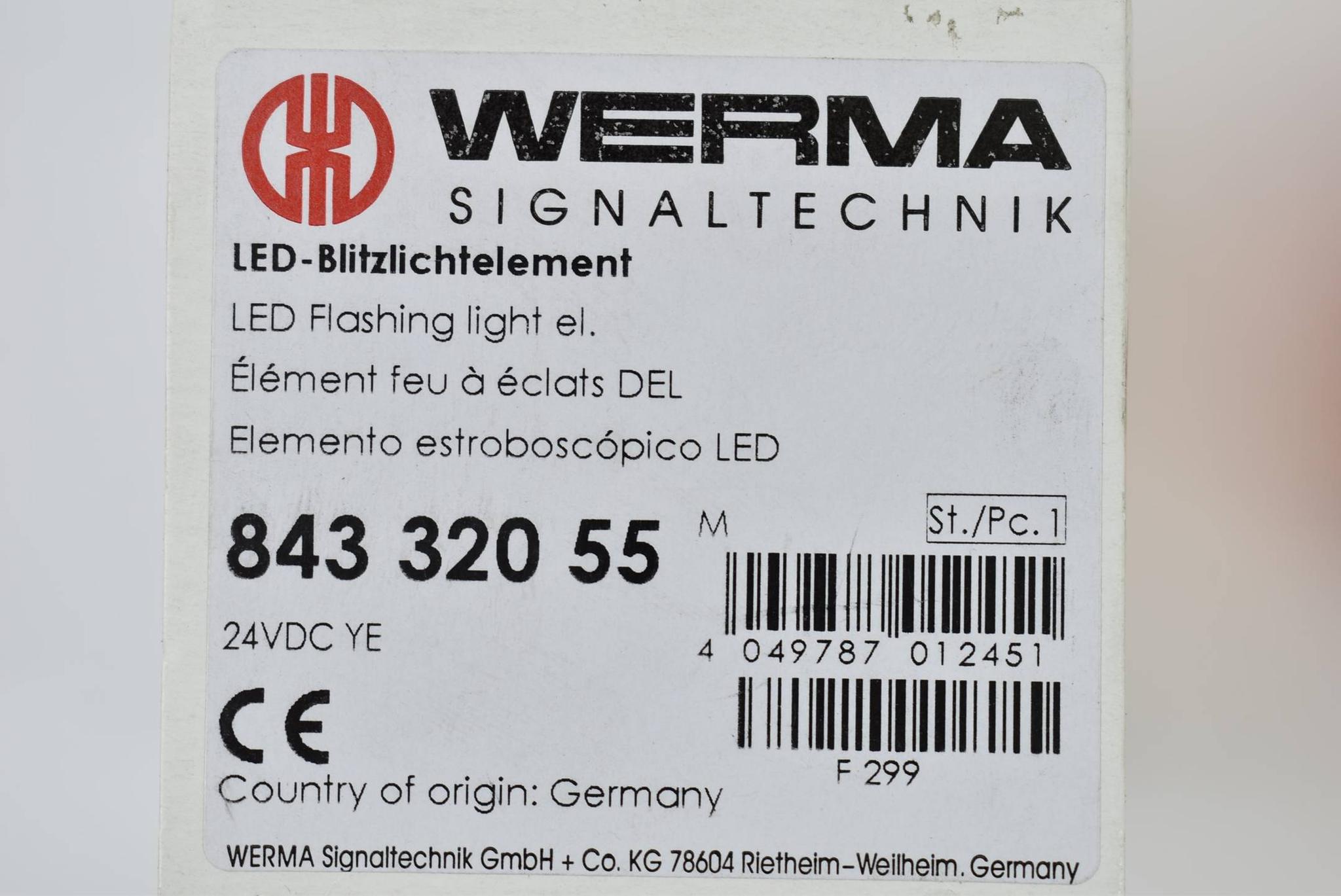 Produktfoto 3 von Werma Signaltechnik LED-Blitzlichtelement 24VDC 843 320 55 ( 84332055 )