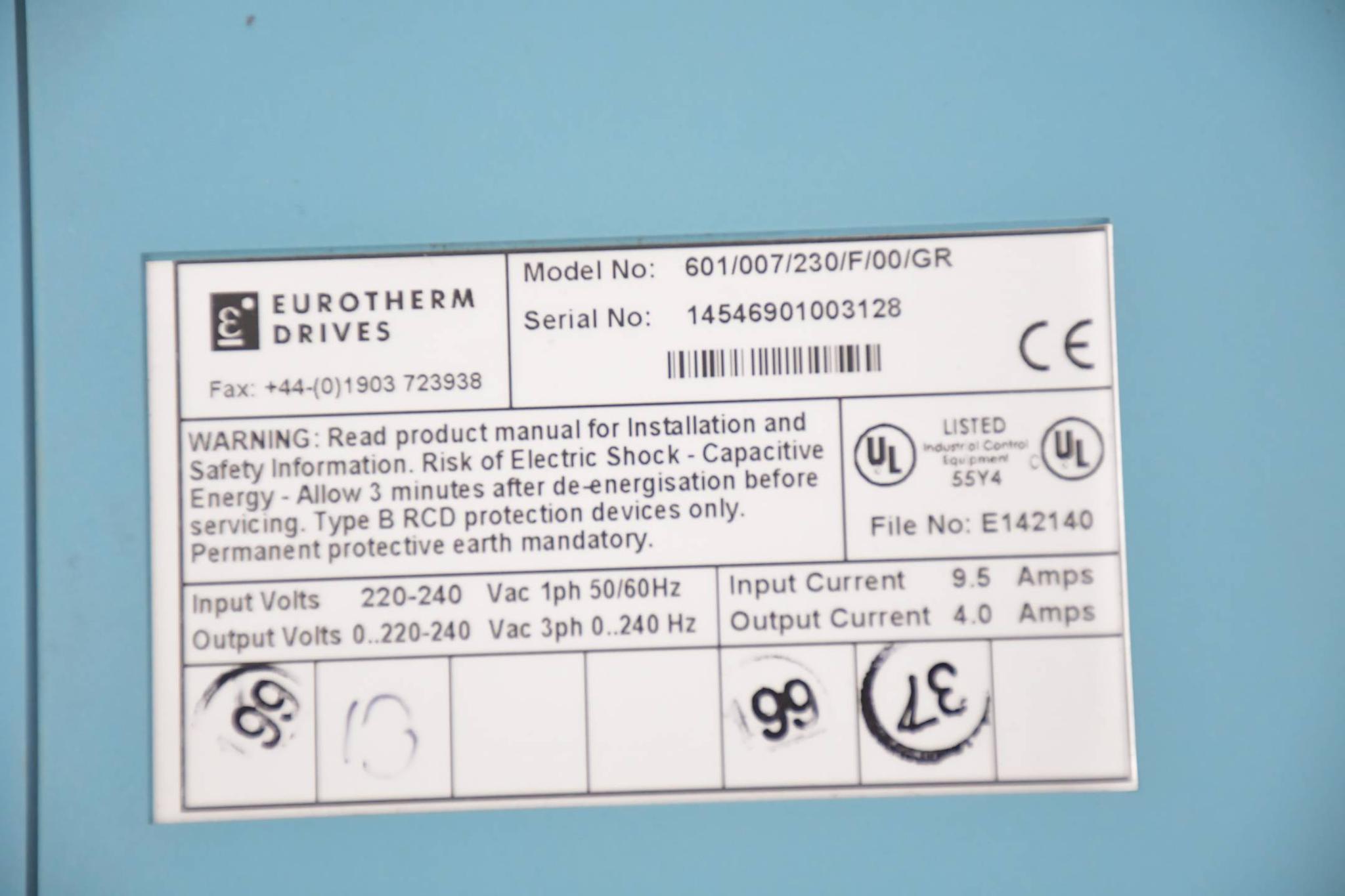 Produktfoto 3 von Eurotherm Drives Frequenzumrichter 601/007/230/F/00/GR