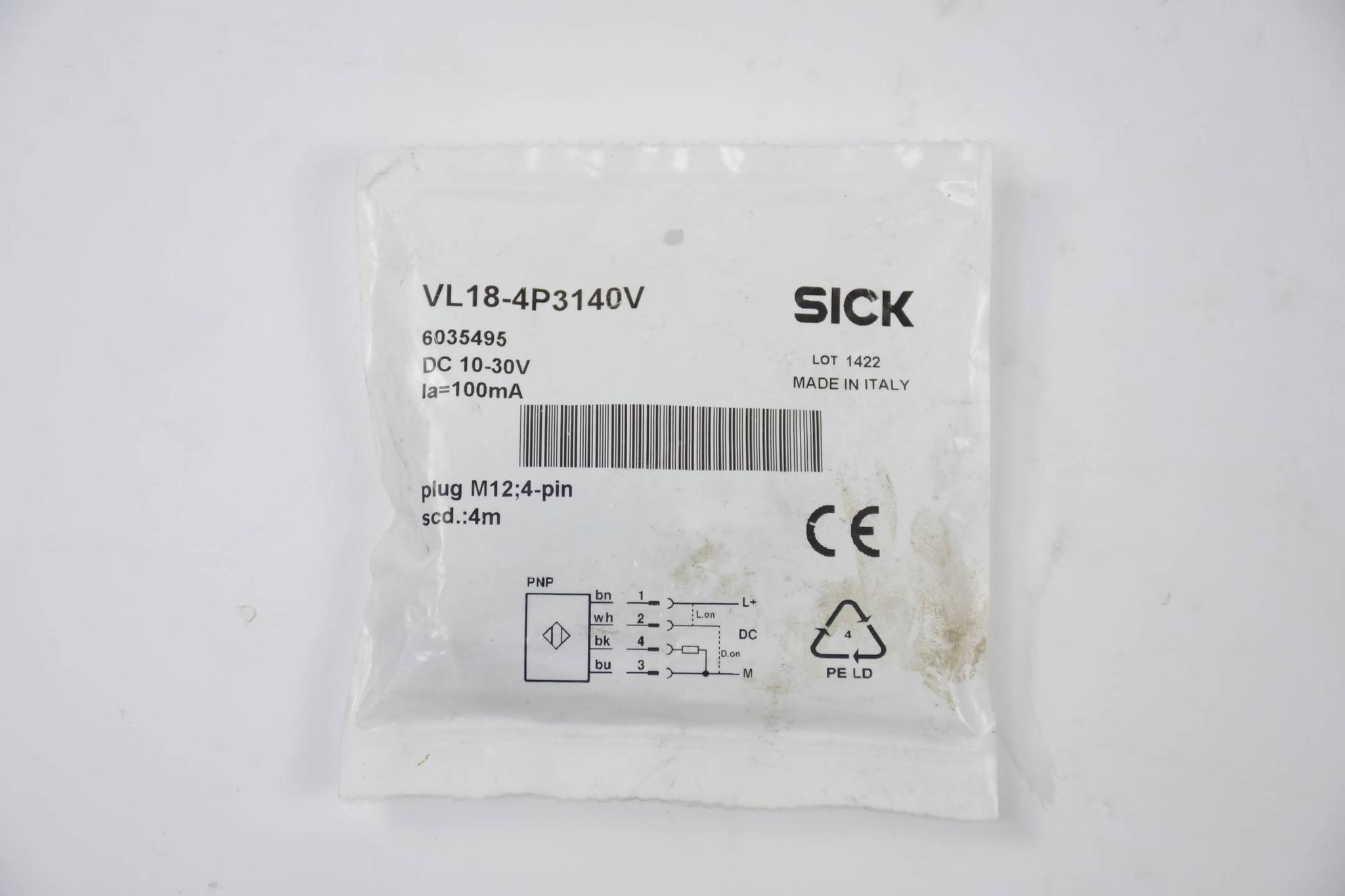 Sick Rund-Lichtschranke V18V VL18-4P3140V ( 6035495 )